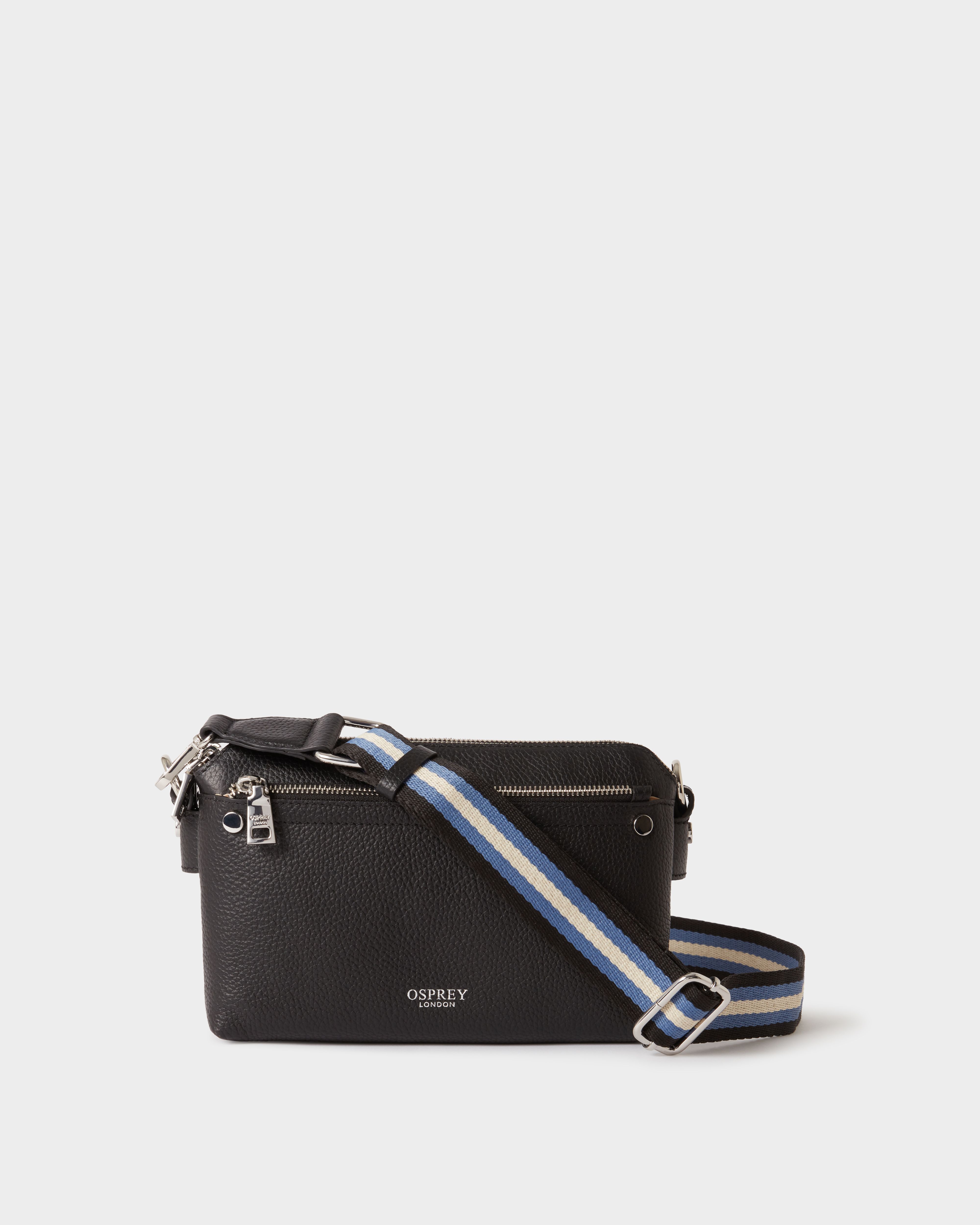 Image number 1 of The Stella Leather Crossbody in Black