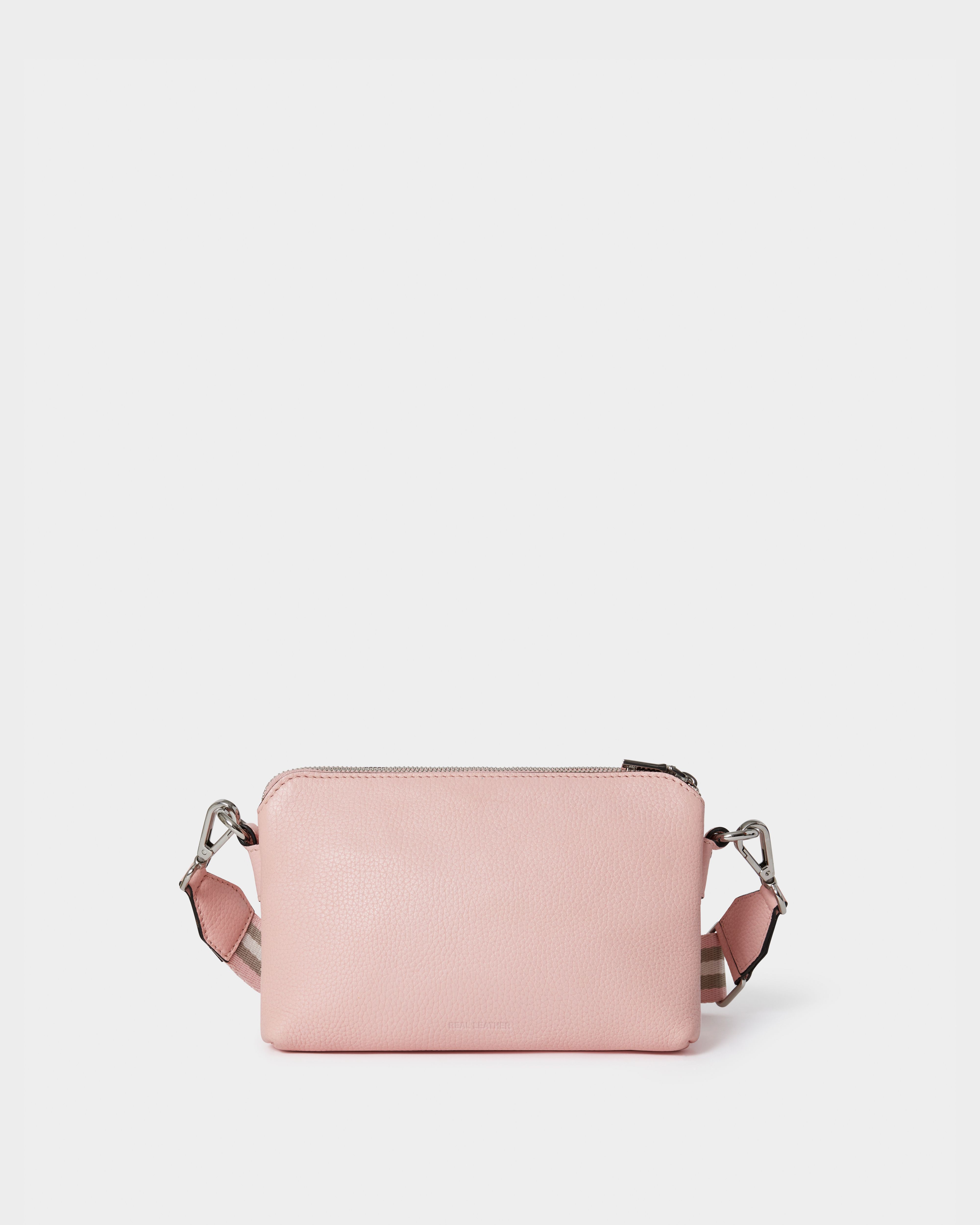 Image number 4 of The Stella Leather Crossbody in Blush