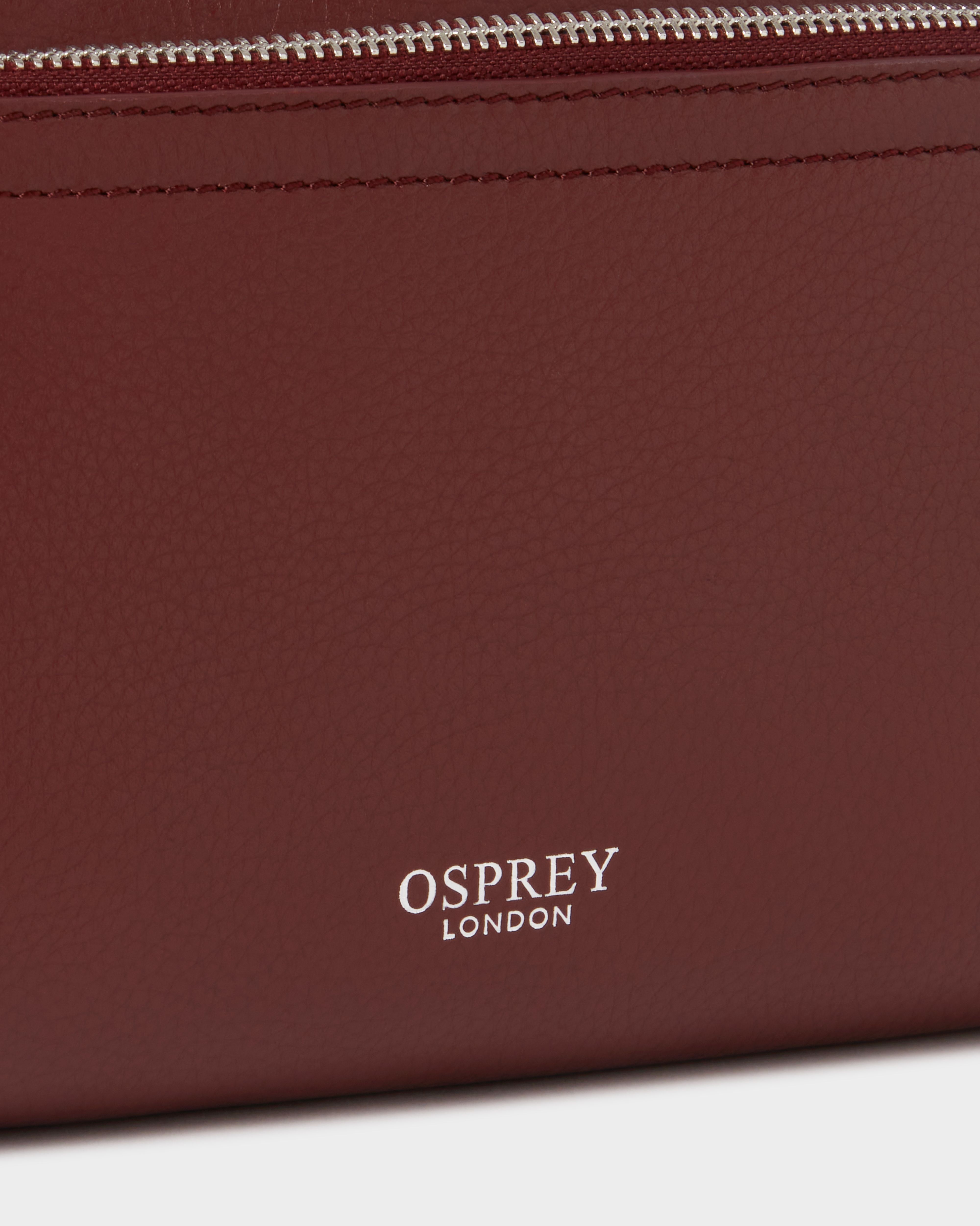 Image number 5 of The Stella Leather Crossbody in Merlot