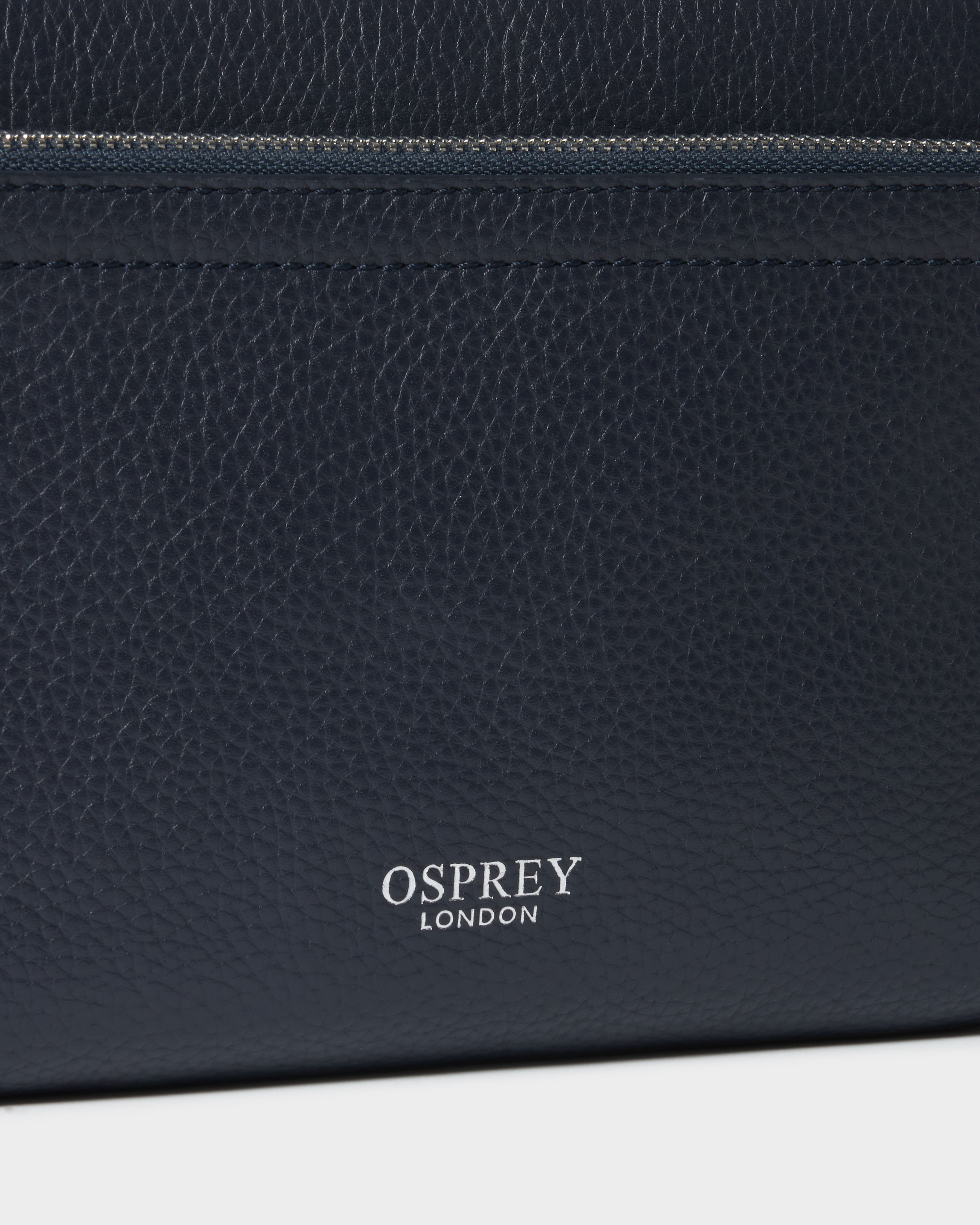 Image number 5 of The Stella Leather Crossbody in Navy