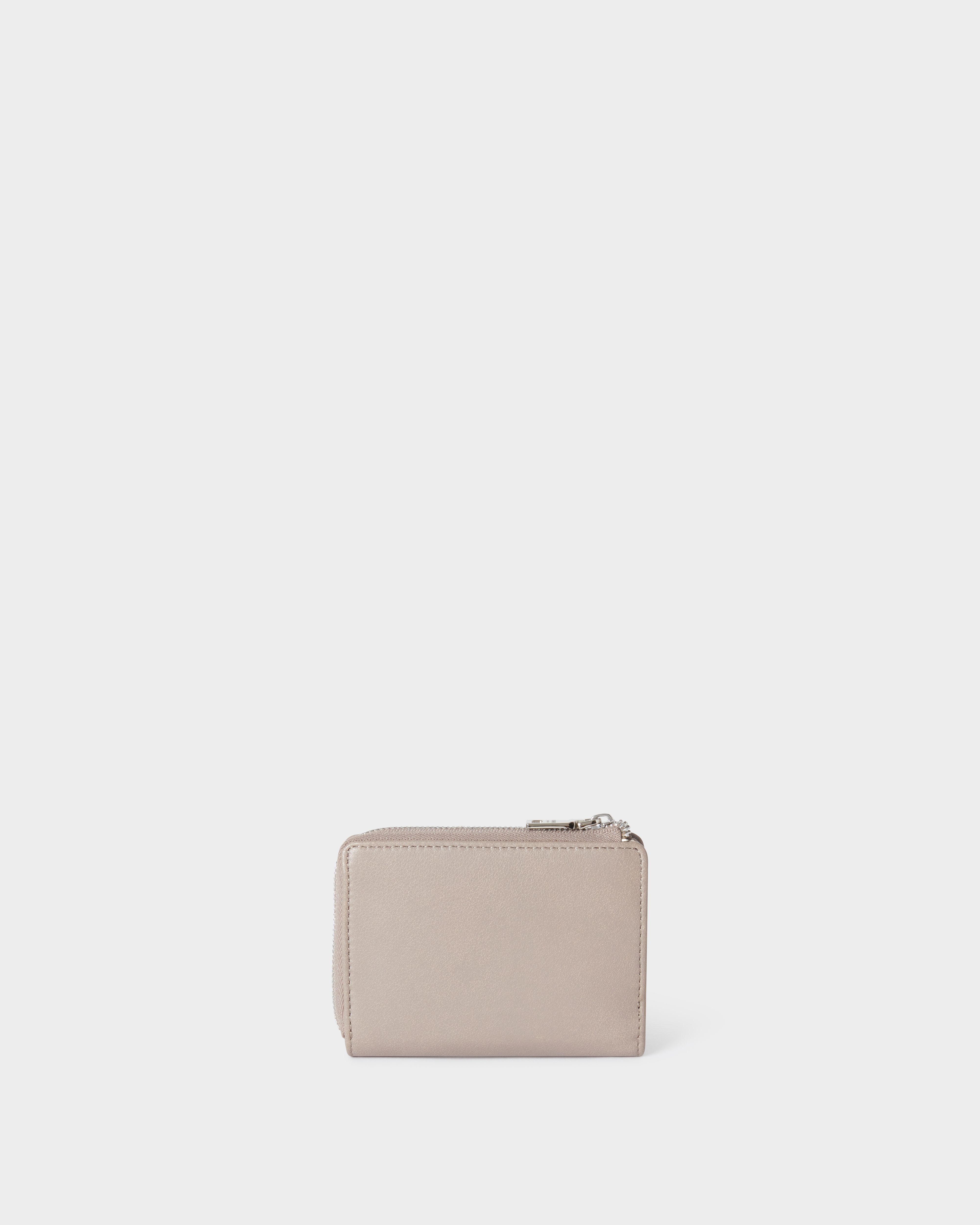 Image number 6 of The Kelso Leather Mini Zip Around Purse in Taupe