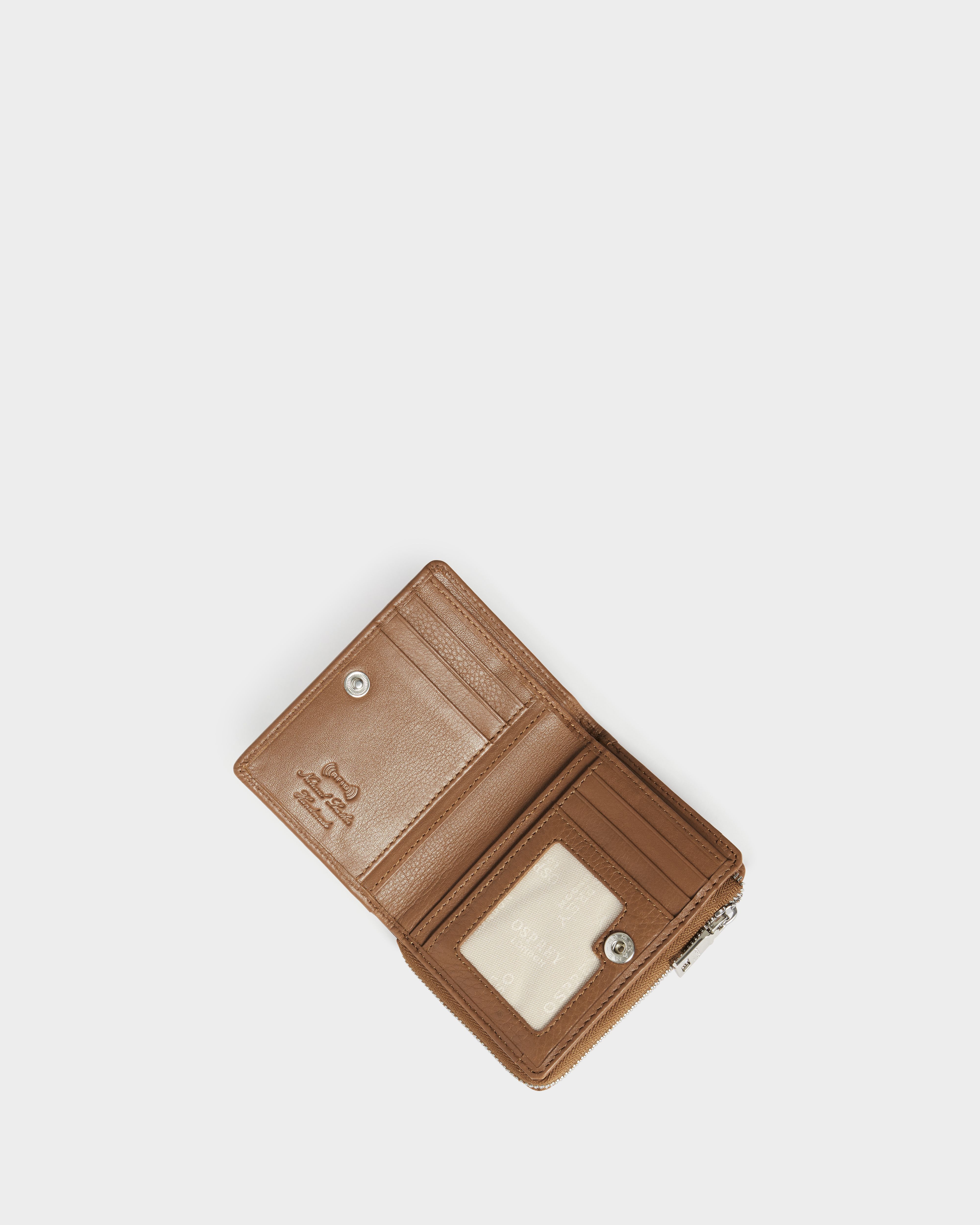 Image number 3 of The Kelso Leather Mini Zip Around Purse in Tan