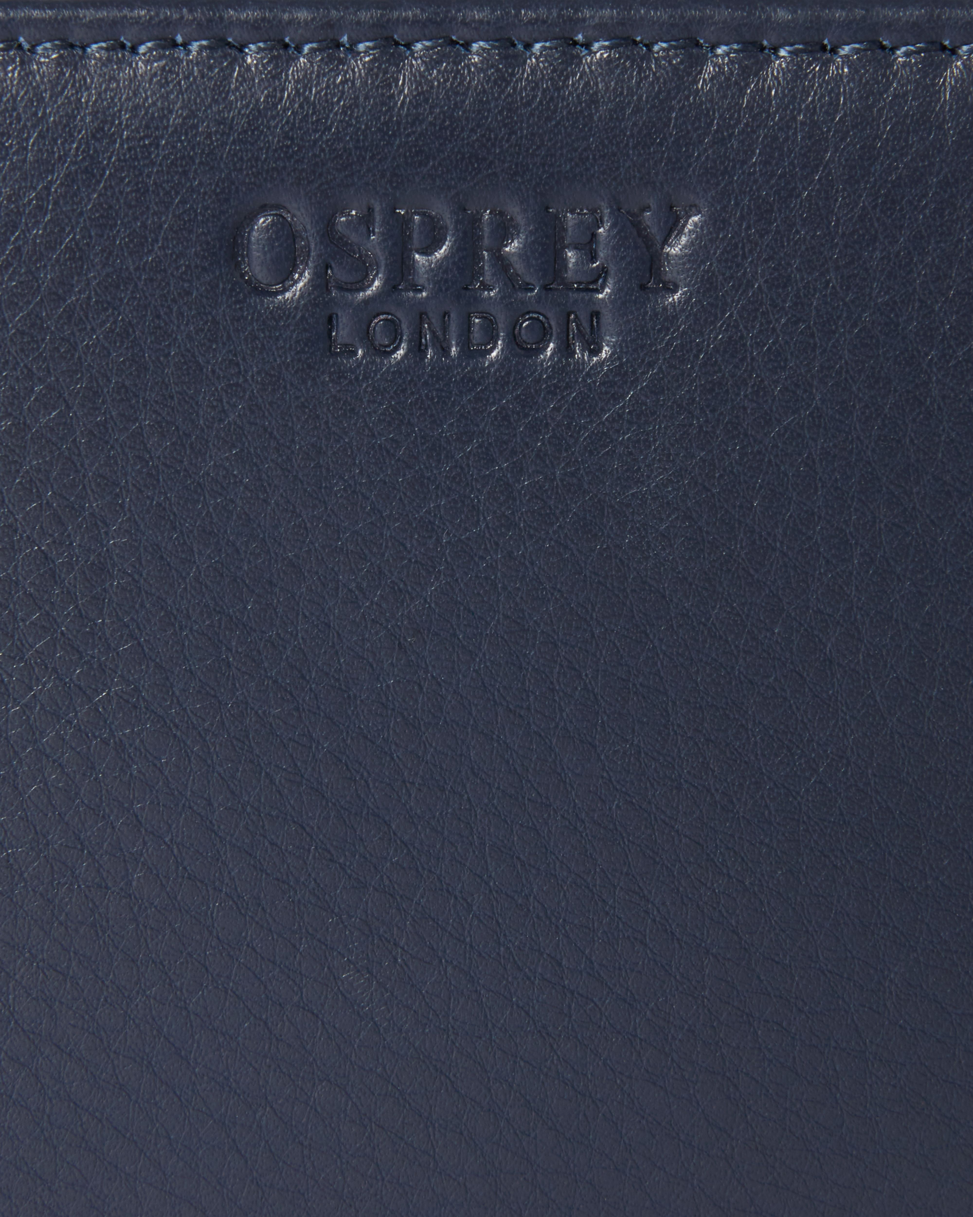Image number 5 of The Kelso Leather Mini Zip Around Purse in Navy