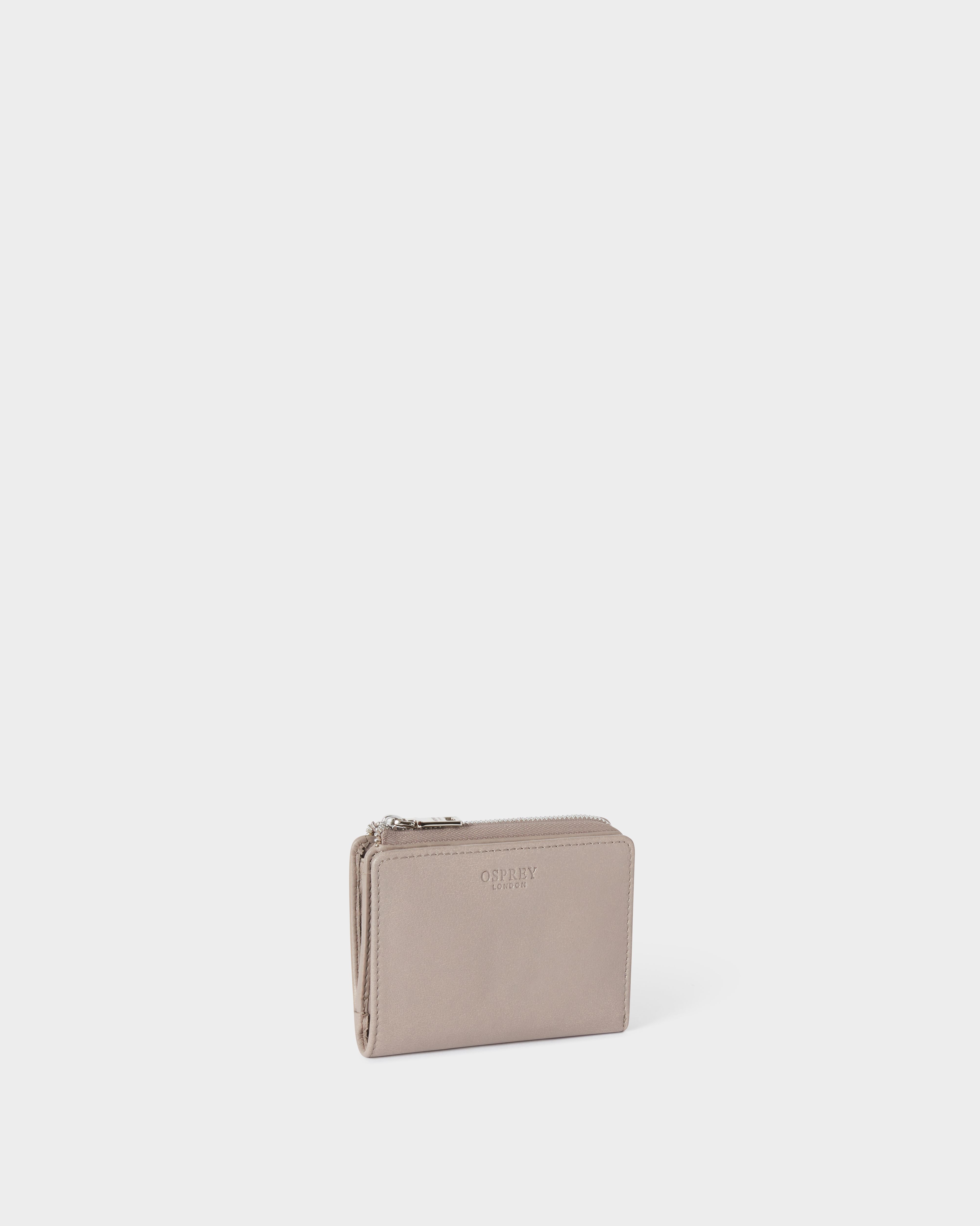 Image number 2 of The Kelso Leather Mini Zip Around Purse in Taupe