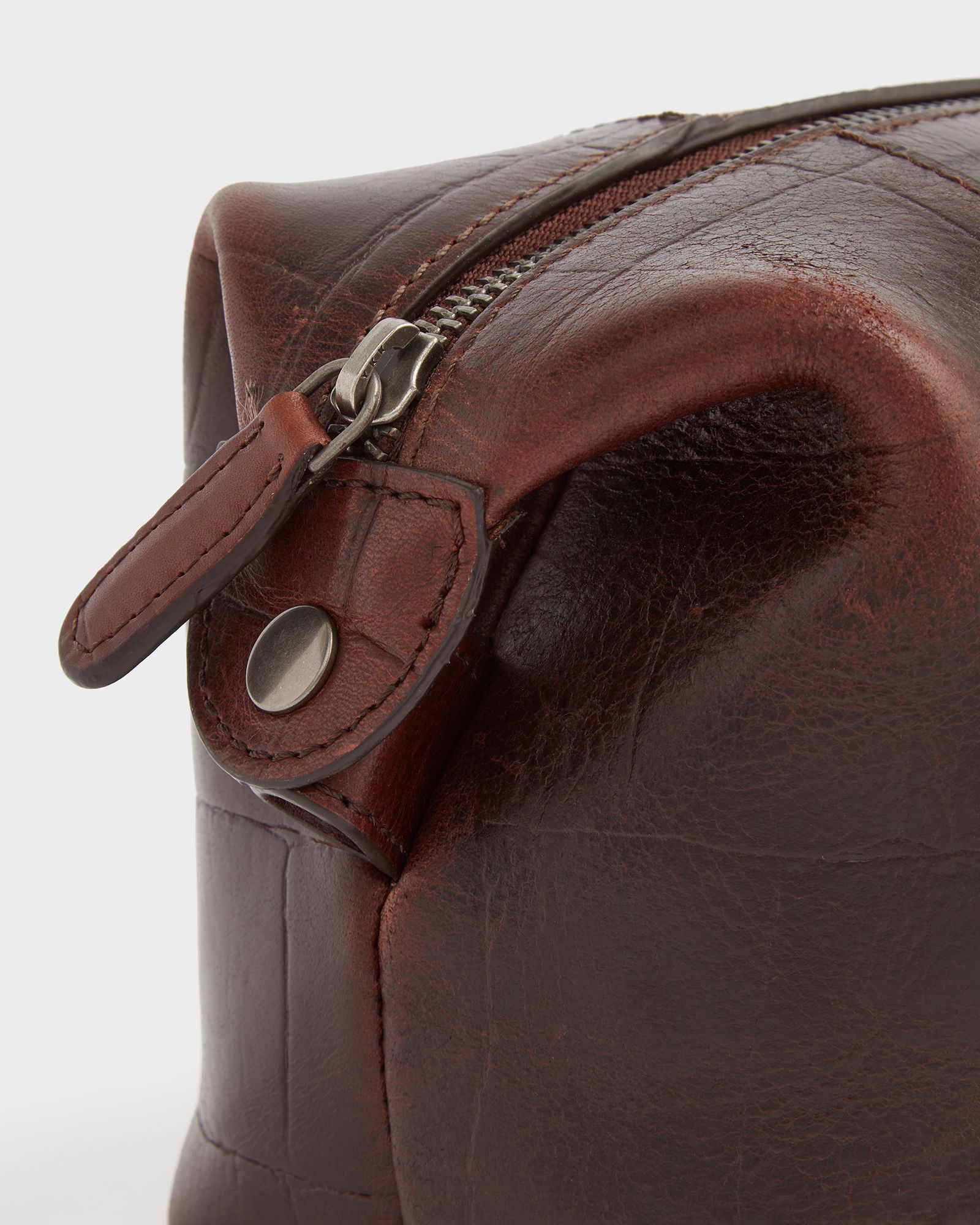 Image number 5 of The Brixton Leather Washbag in Cognac