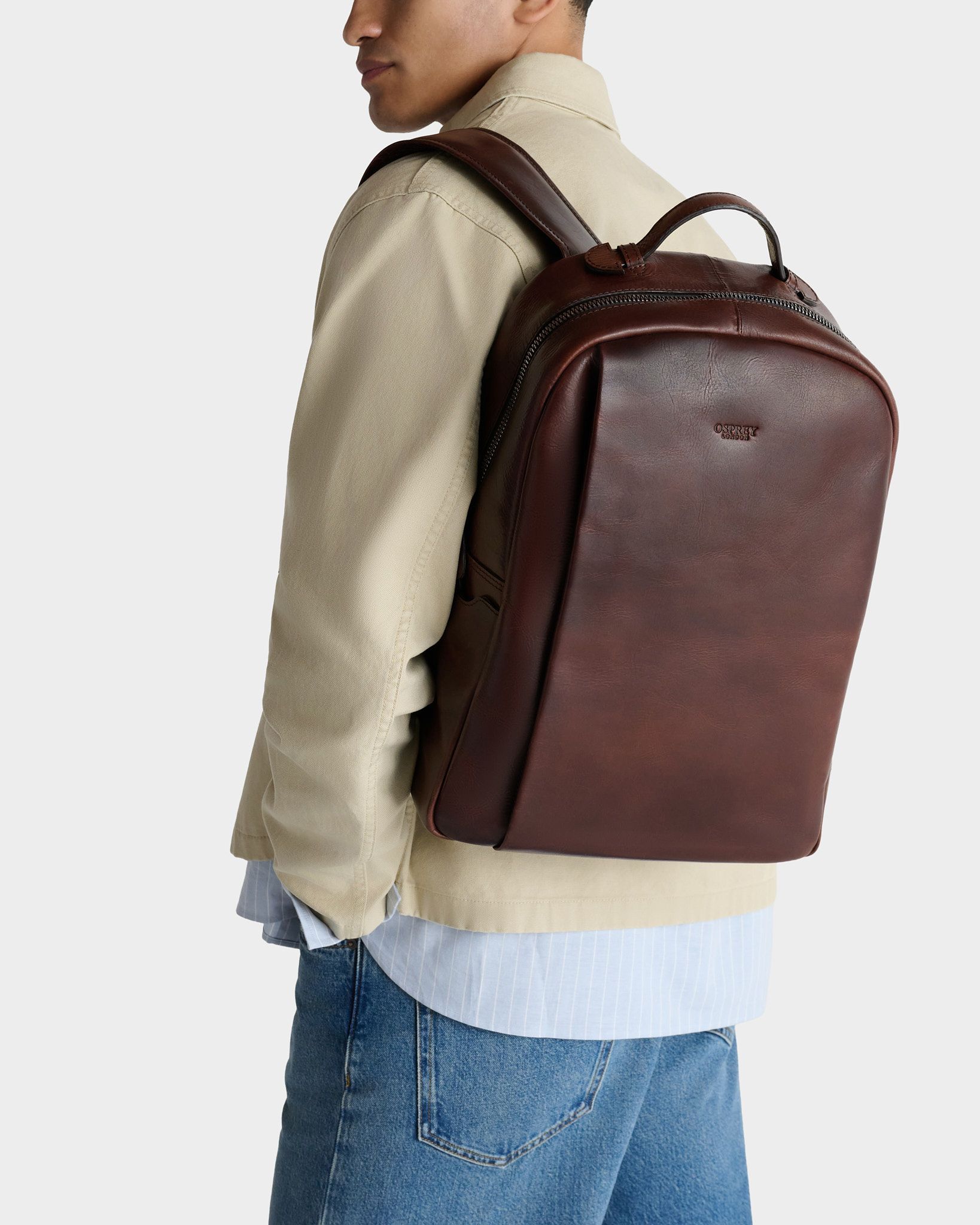 The Carter Leather Backpack in Chestnut