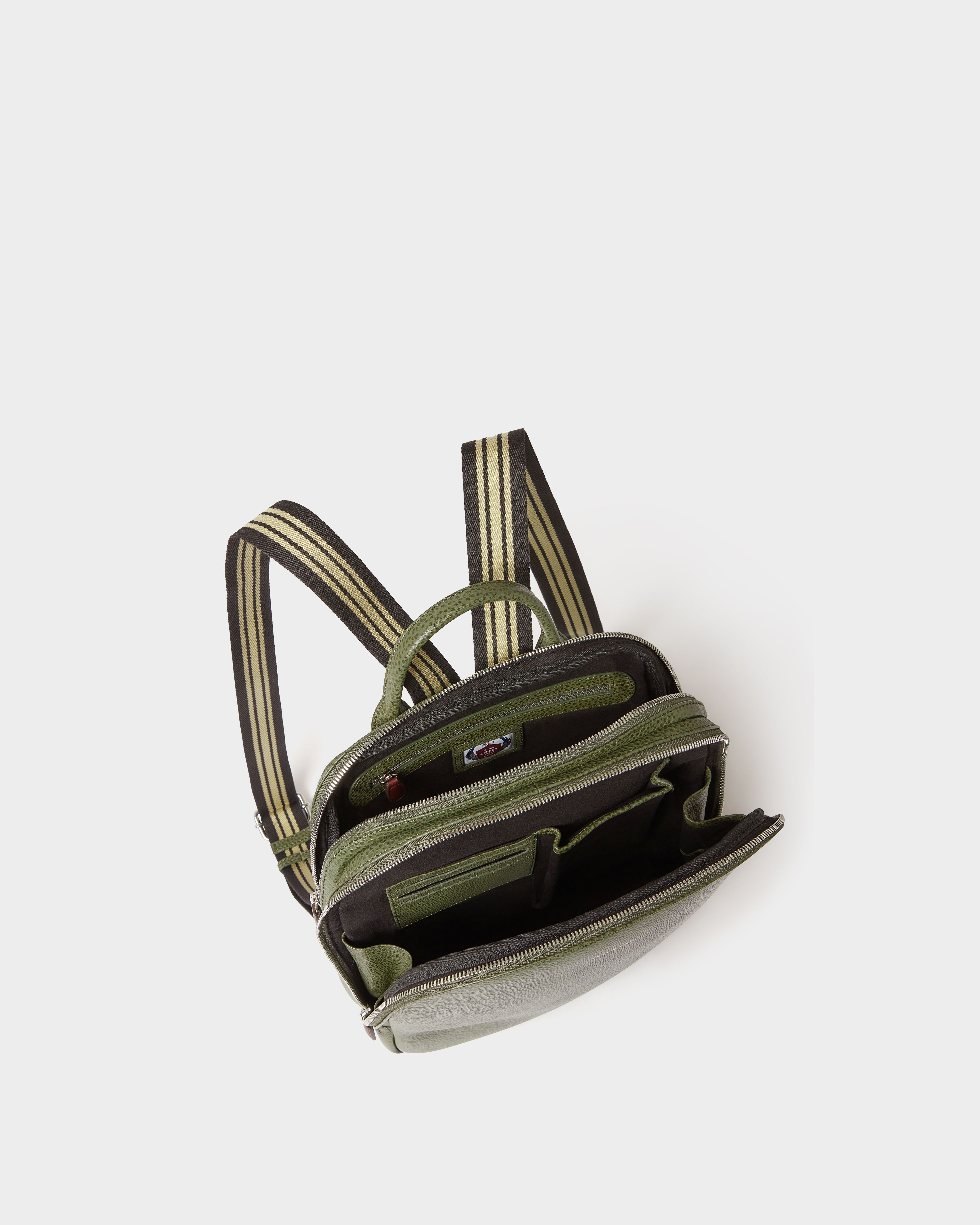 Image number 4 of The Chiswick Leather Backpack in Khaki