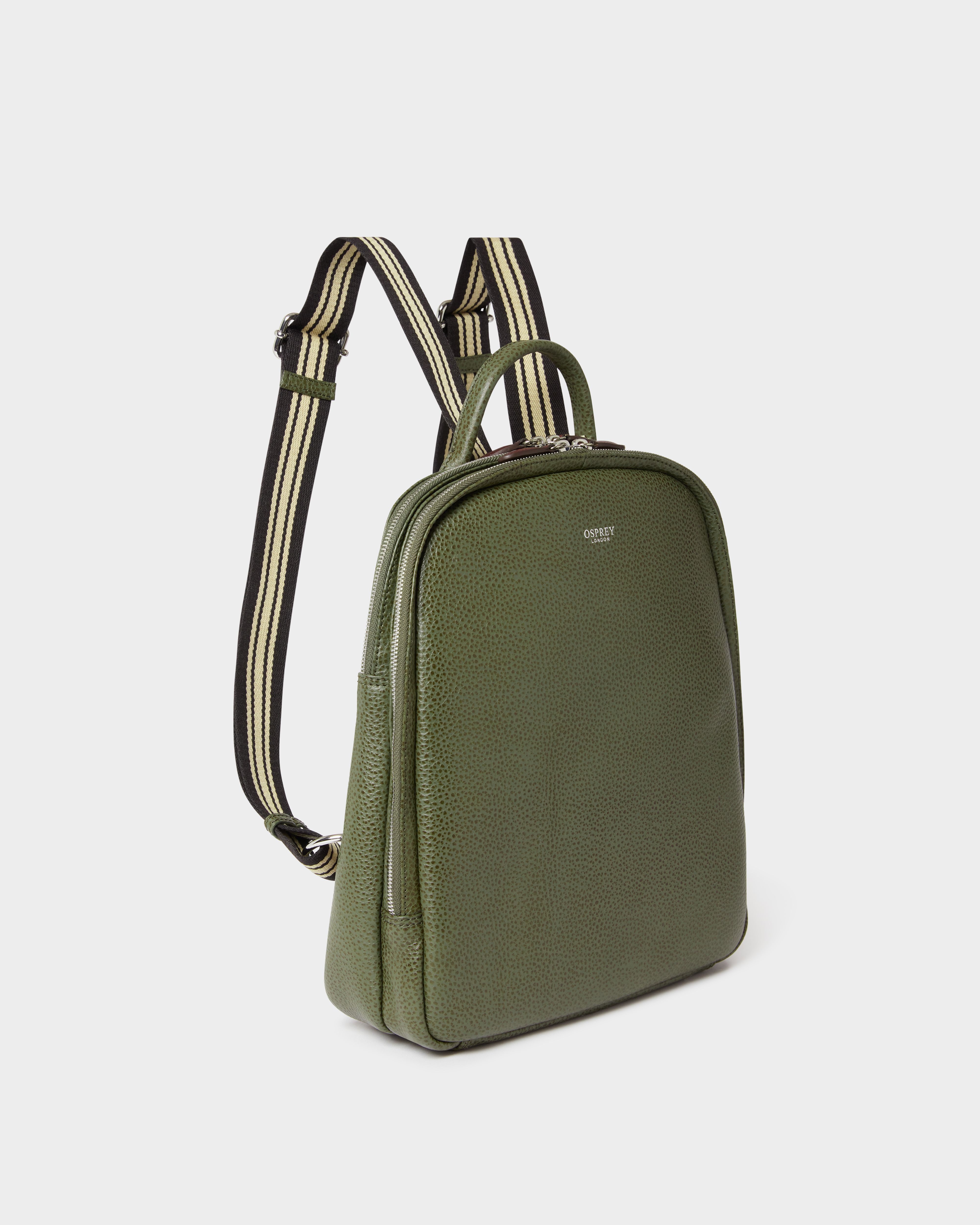 Image number 2 of The Chiswick Leather Backpack in Khaki