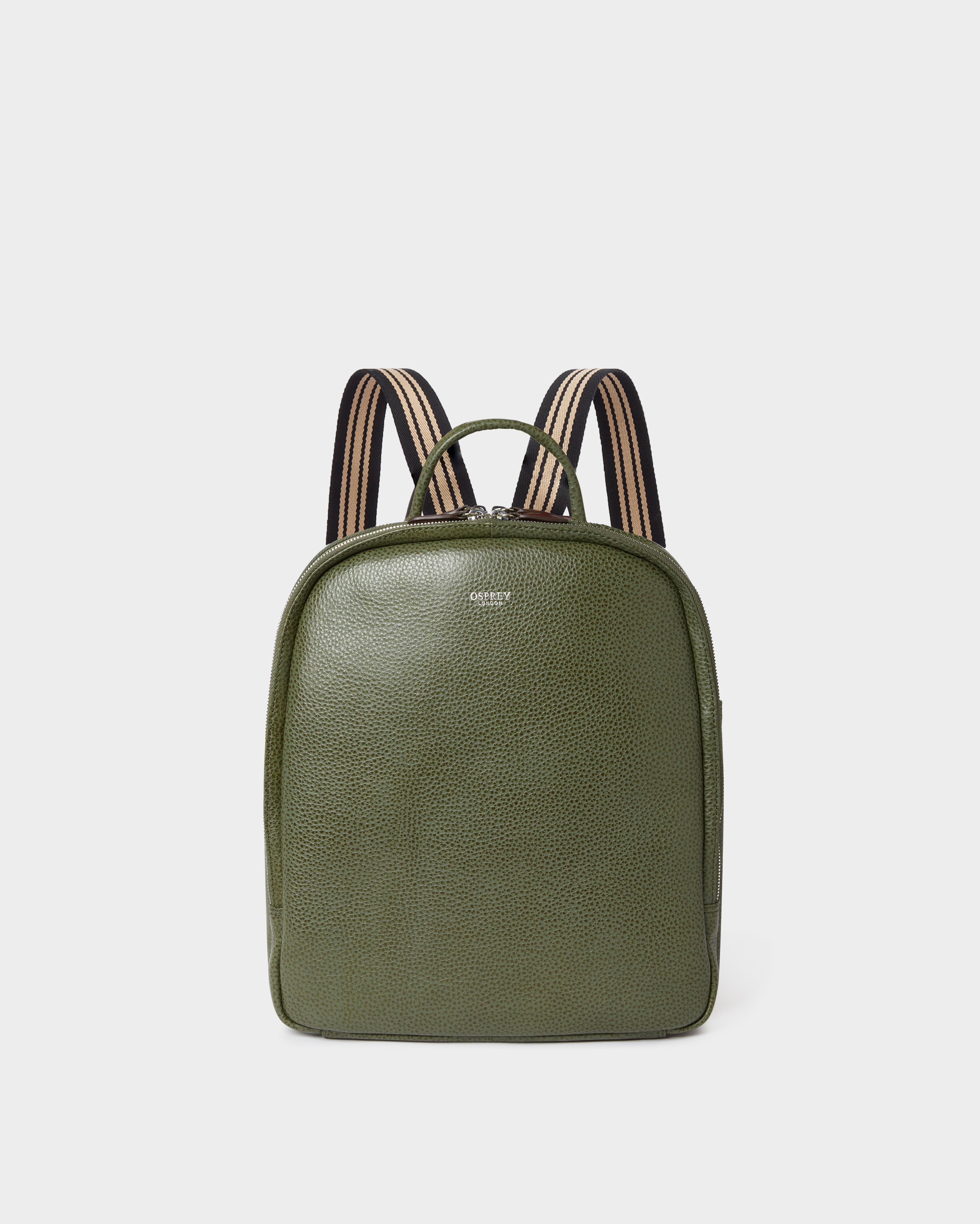 The Chiswick Leather Backpack in Khaki