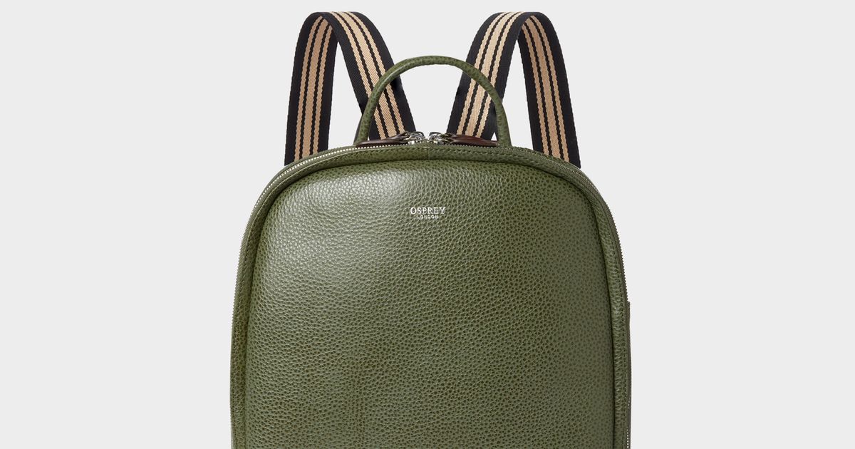 boy london green leather backpack Et Al weekend trips Luxury Italian Leather Backpack, Green