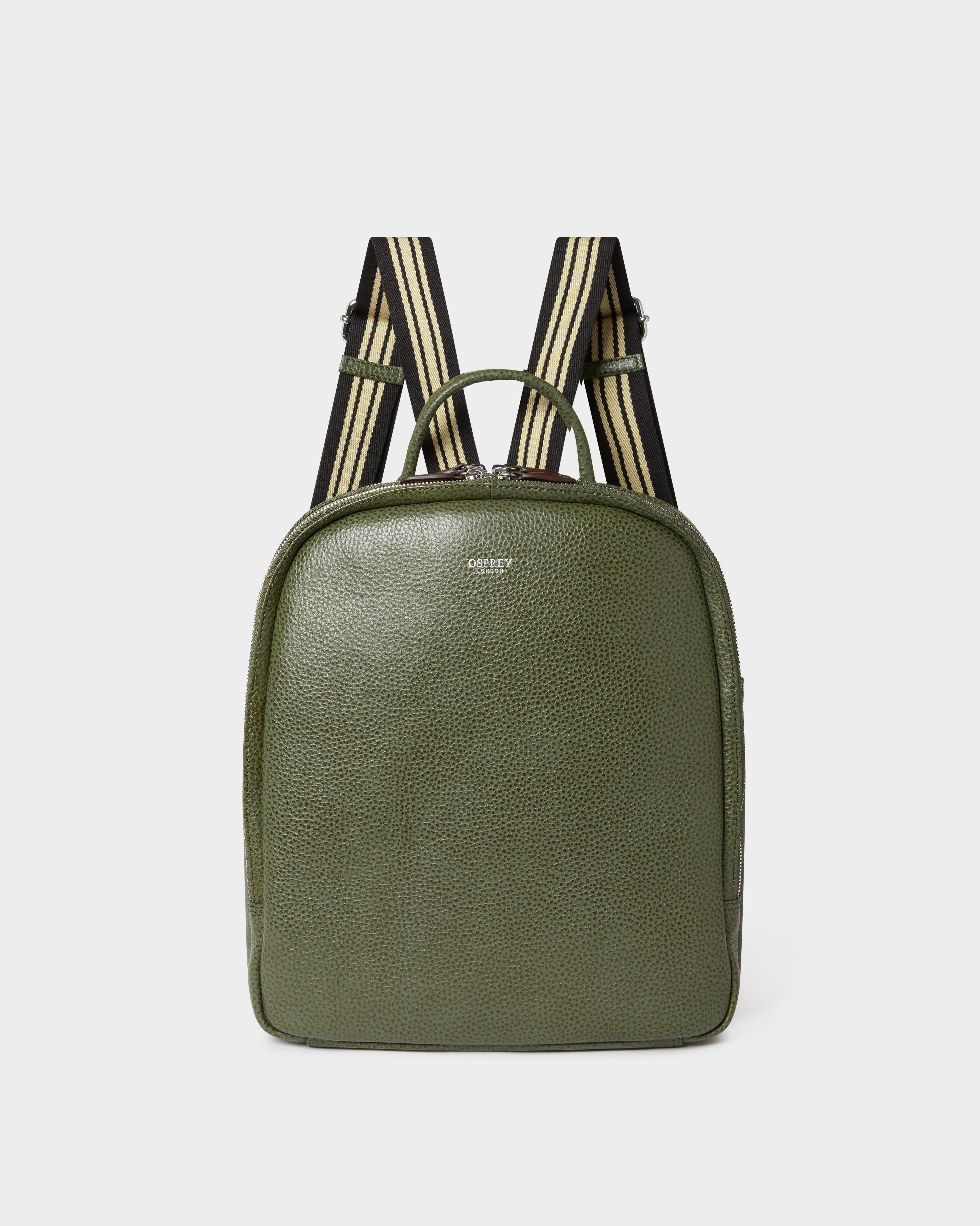 The Chiswick Leather Backpack in Khaki