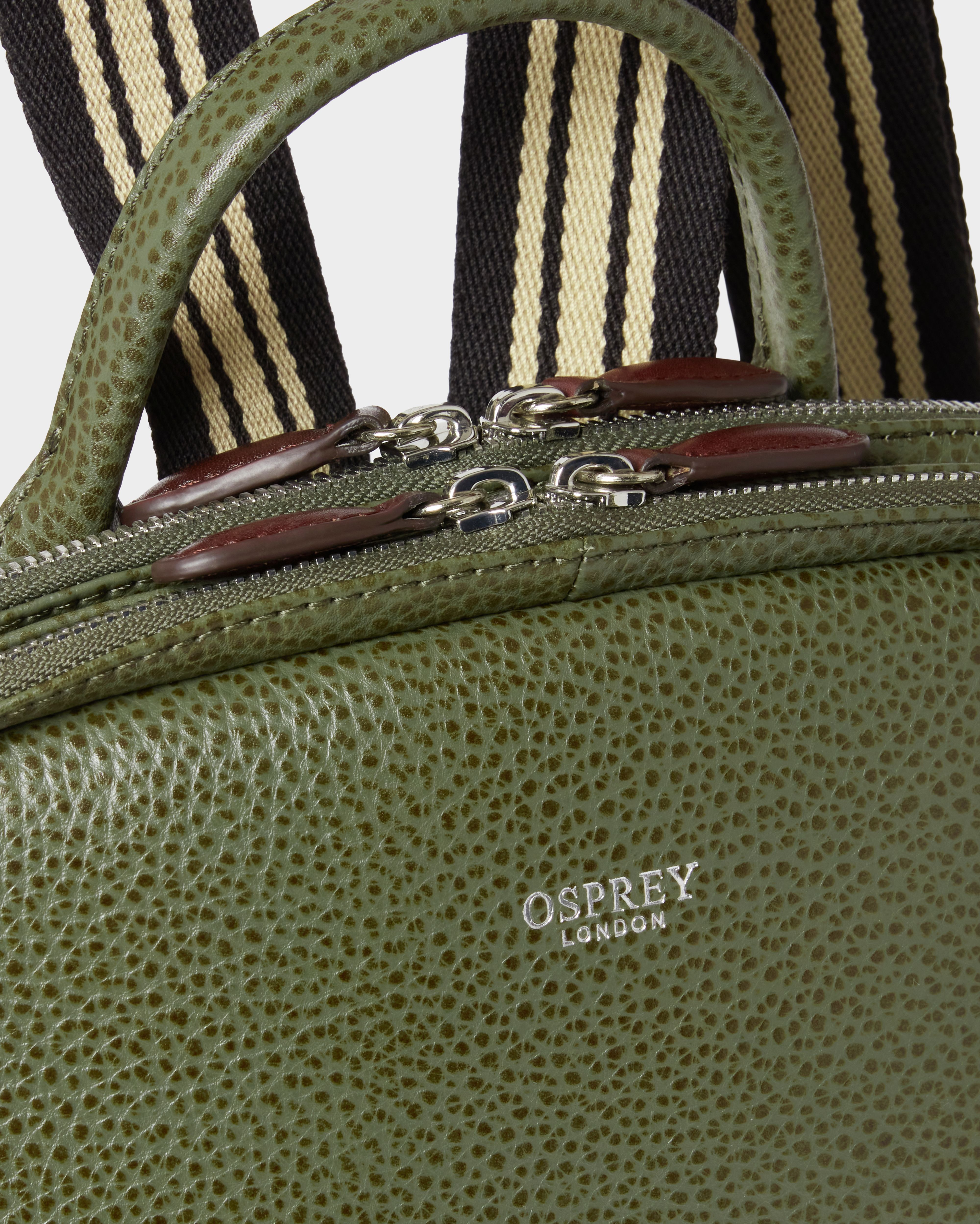 Image number 5 of The Chiswick Leather Backpack in Khaki