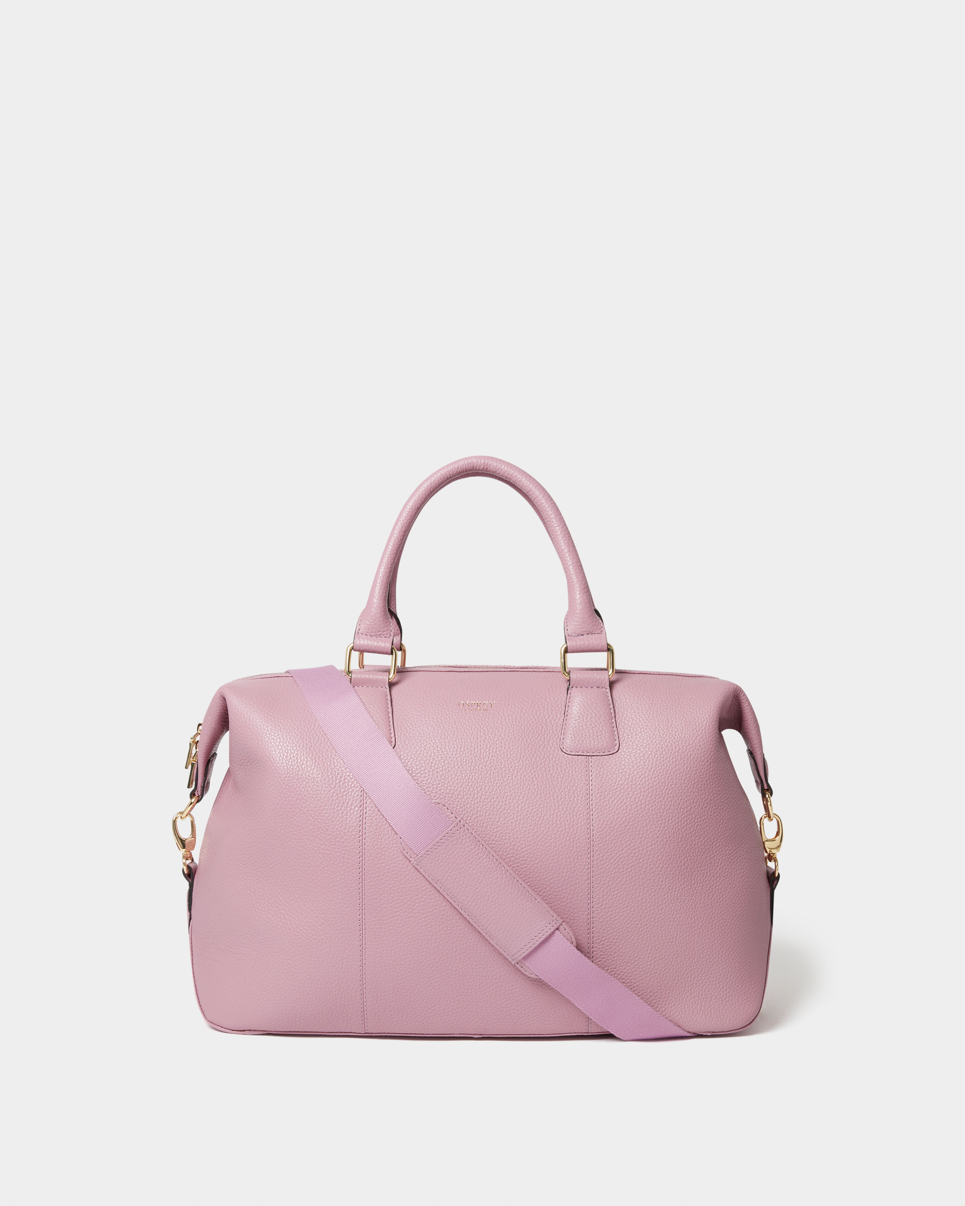 The Adaline Leather Weekender in Heather