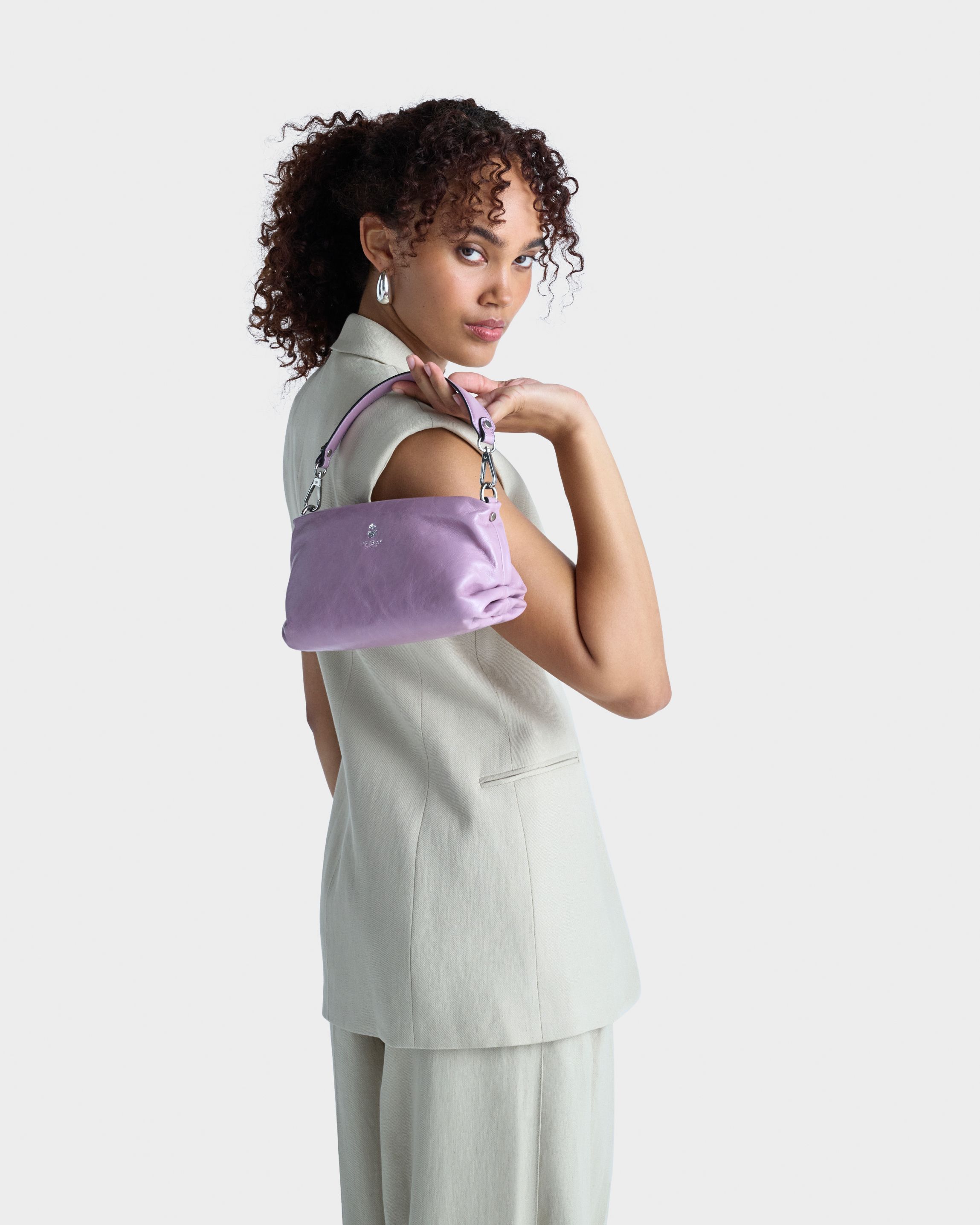 The Carina Leather Shrug in Heather