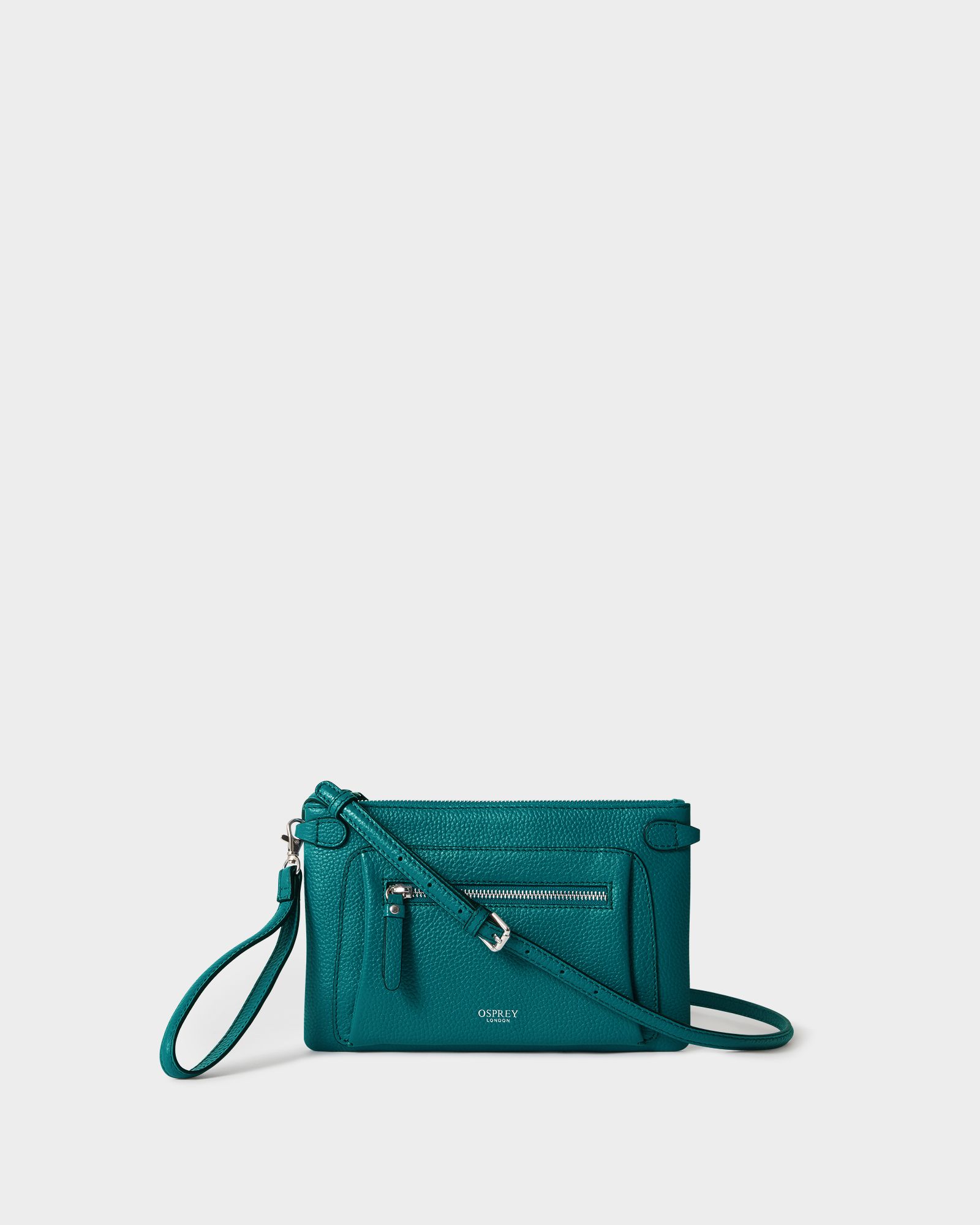 Image number 1 of The Ruby Leather Crossbody in Dark Teal
