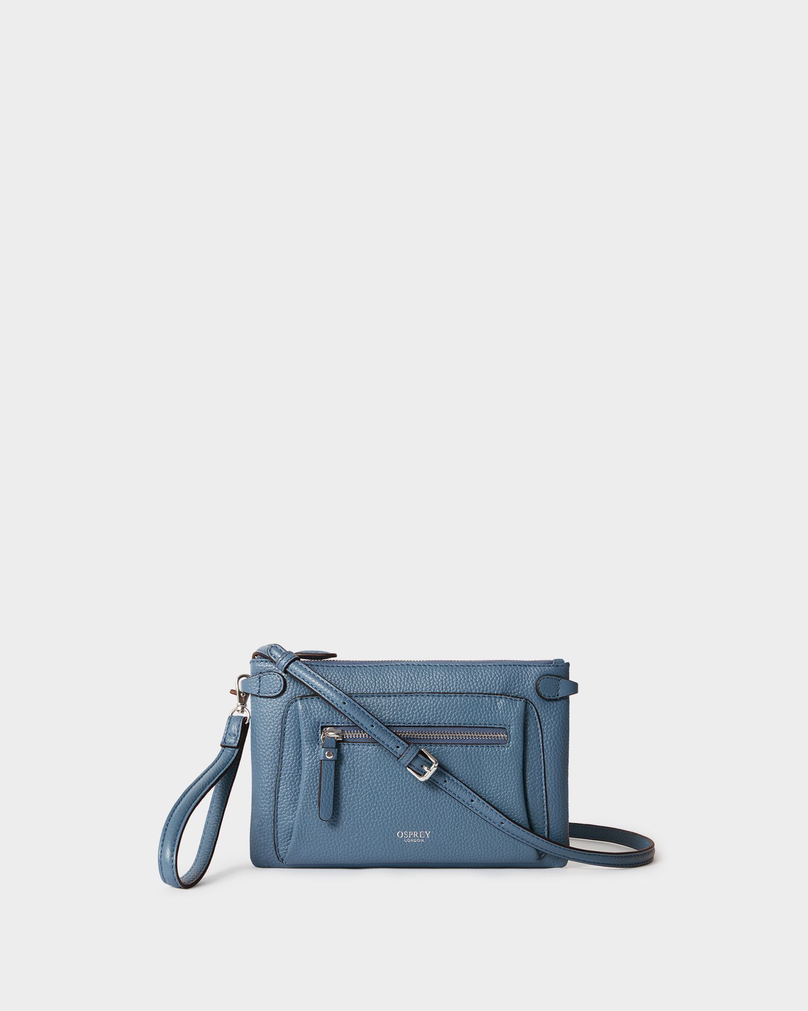 Image number 1 of The Ruby Leather Crossbody in Wedgewood