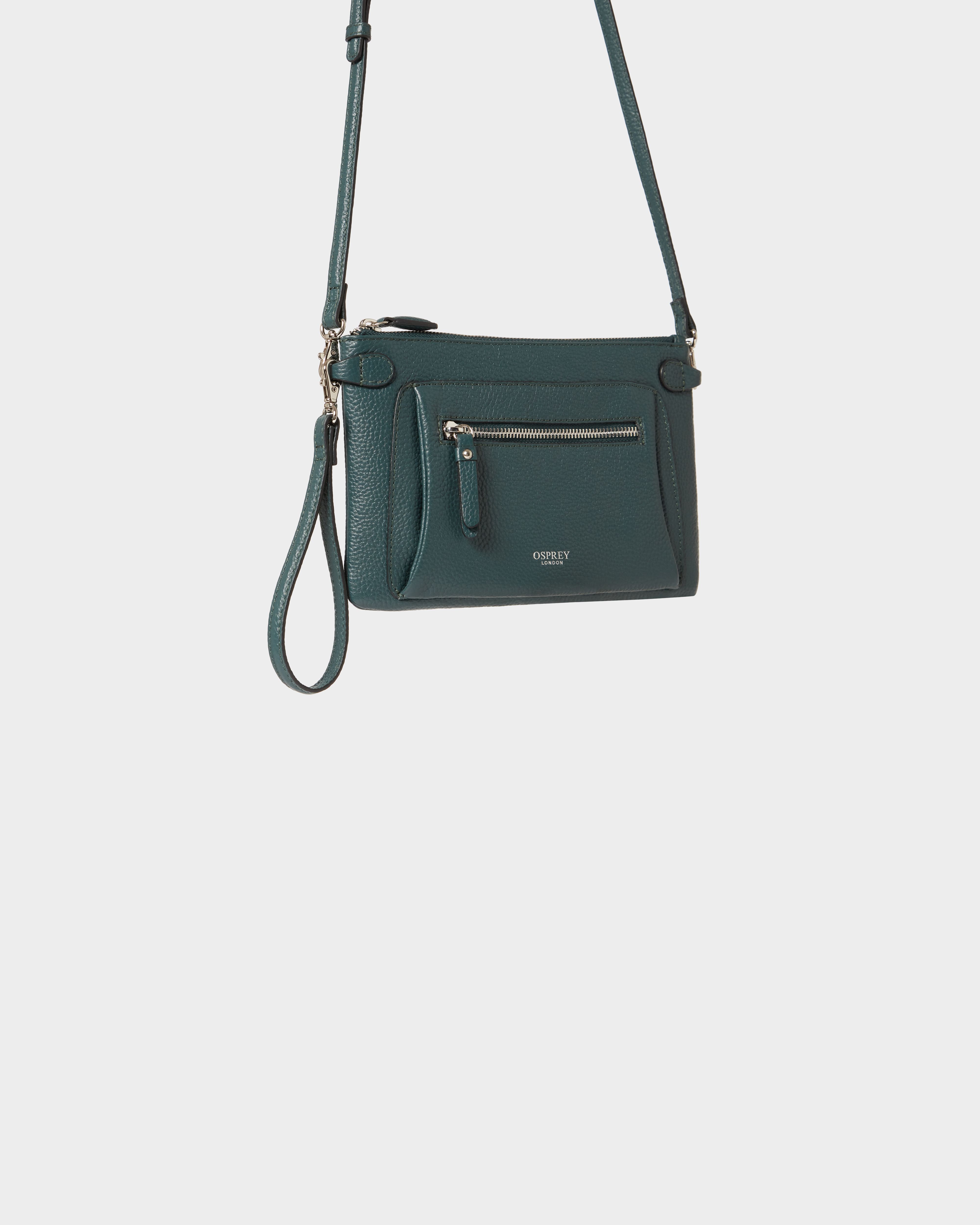 Image number 3 of The Ruby Leather Crossbody in Forest