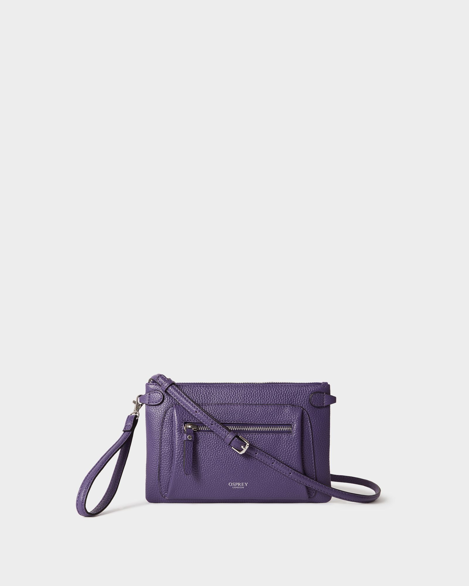 Image number 1 of The Ruby Leather Crossbody in Purple