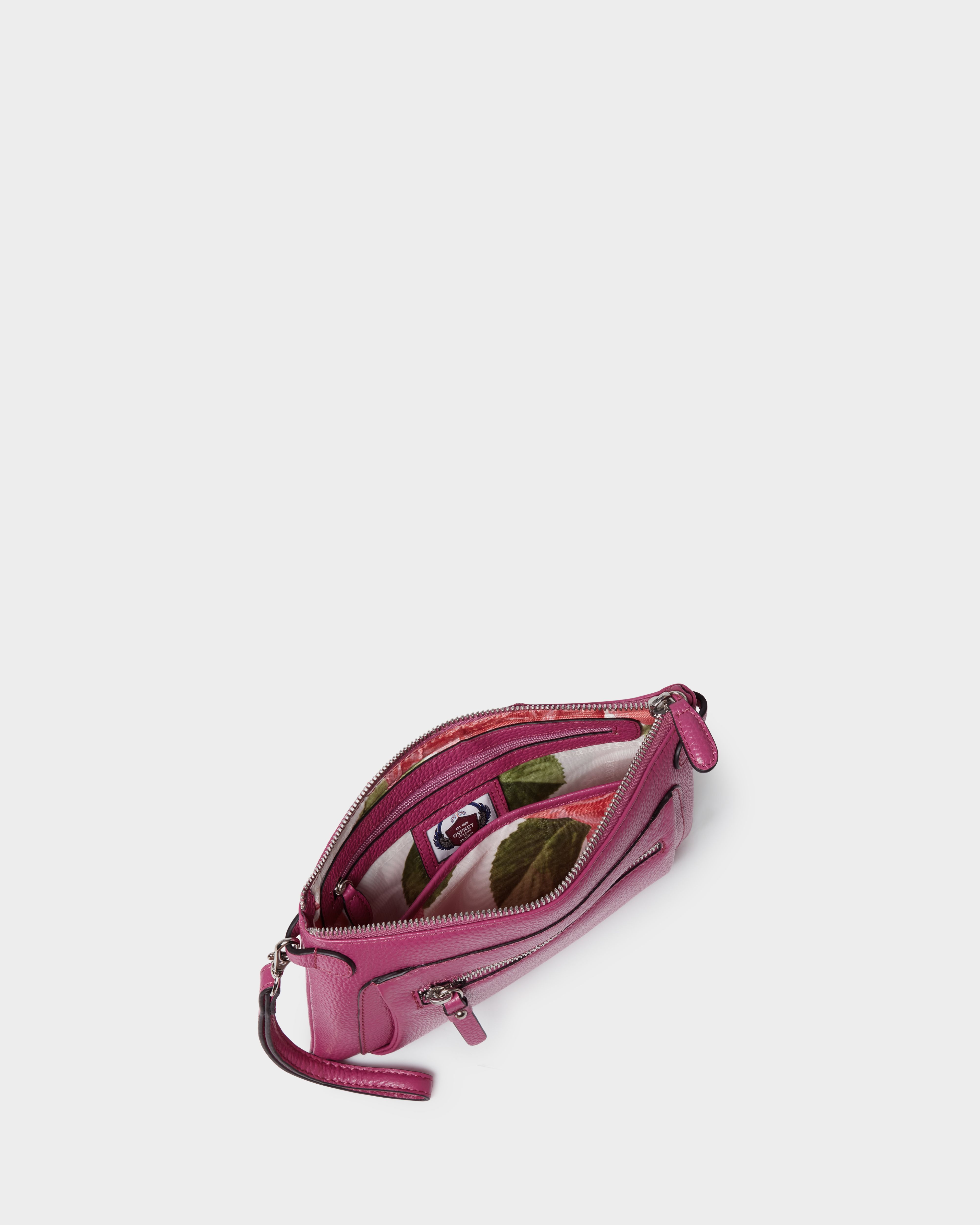 Image number 4 of The Ruby Leather Crossbody in Wild Orchid