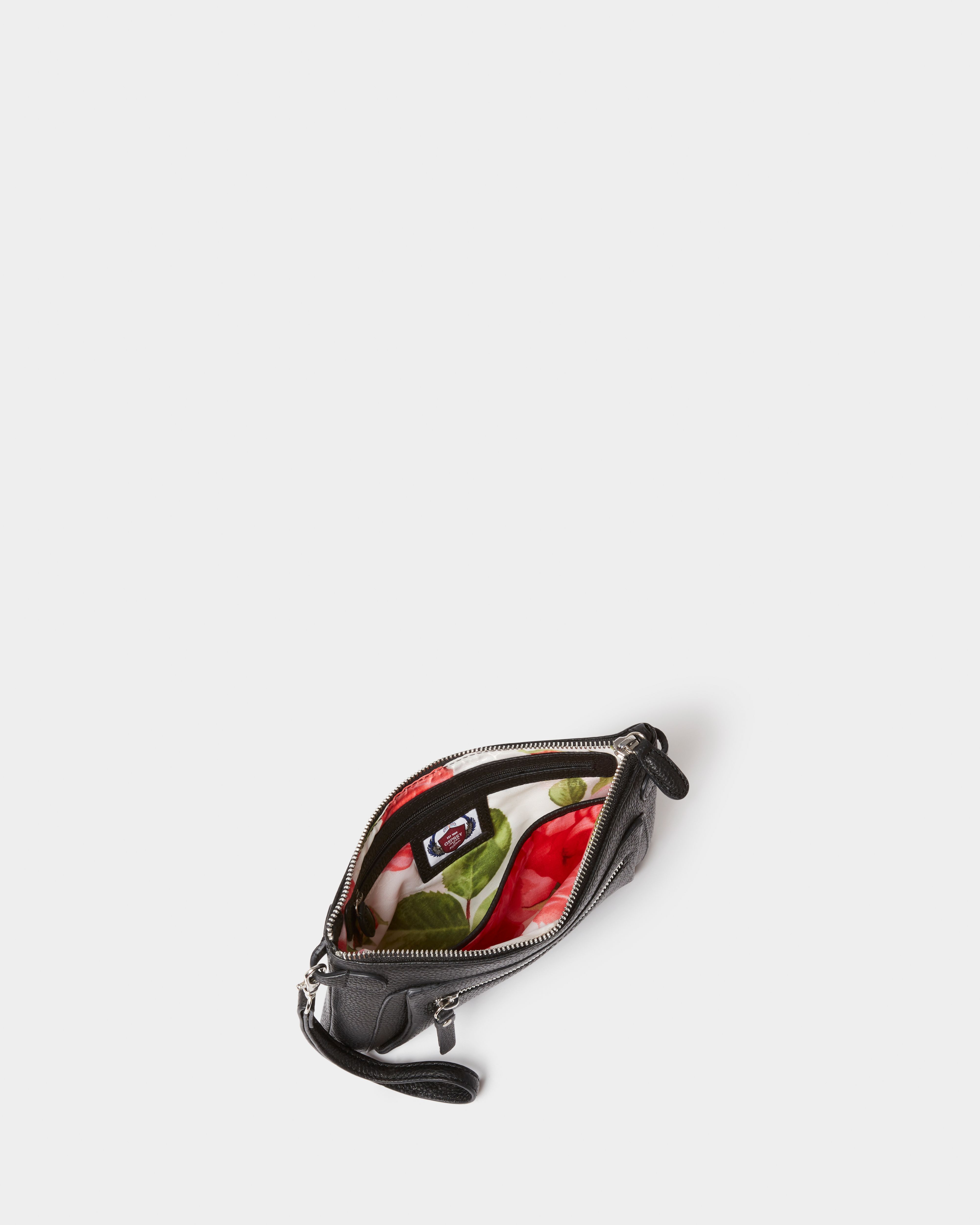Image number 3 of The Ruby Leather Crossbody Clutch in Black