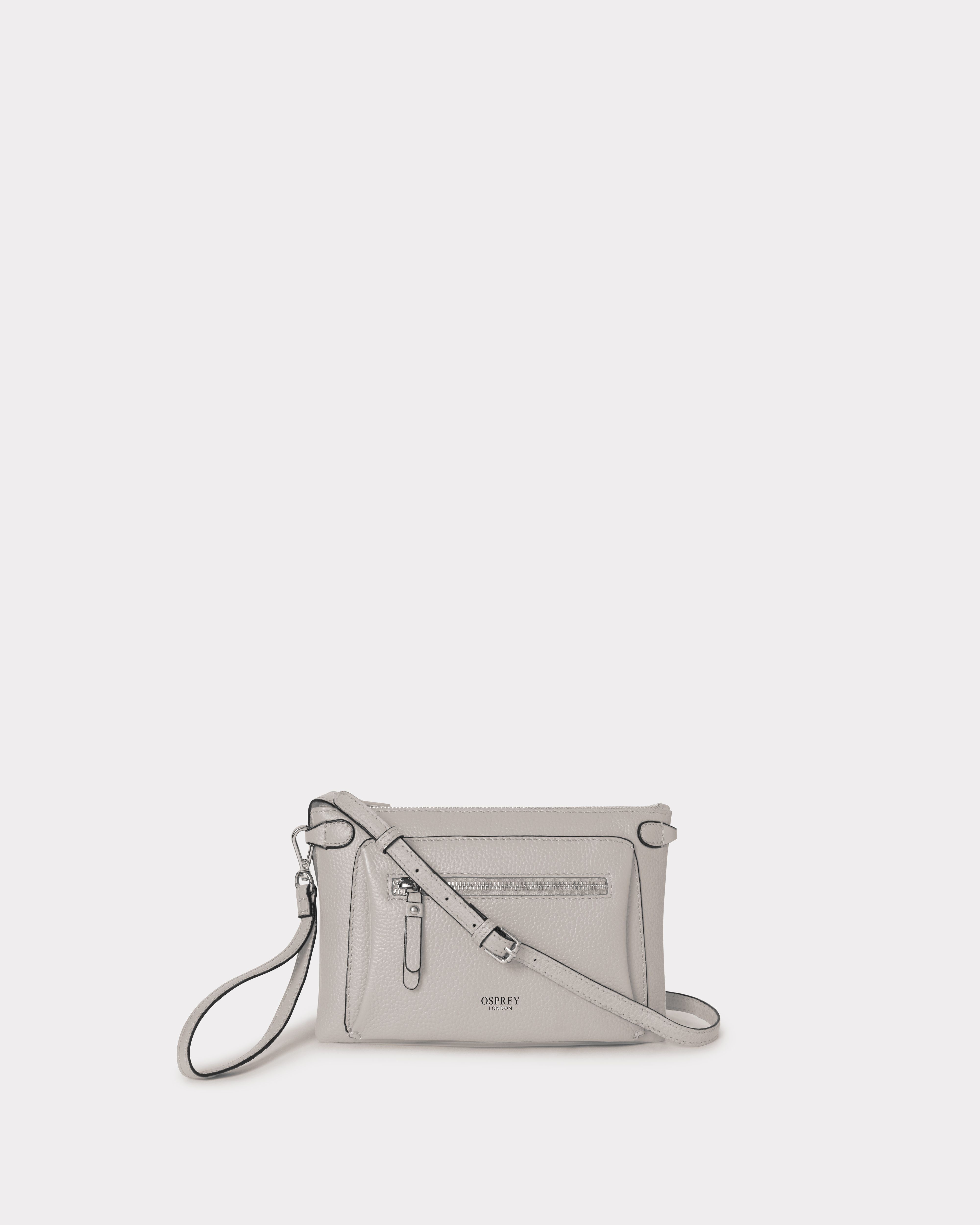 Image number 1 of The Ruby Leather Crossbody in Light Taupe