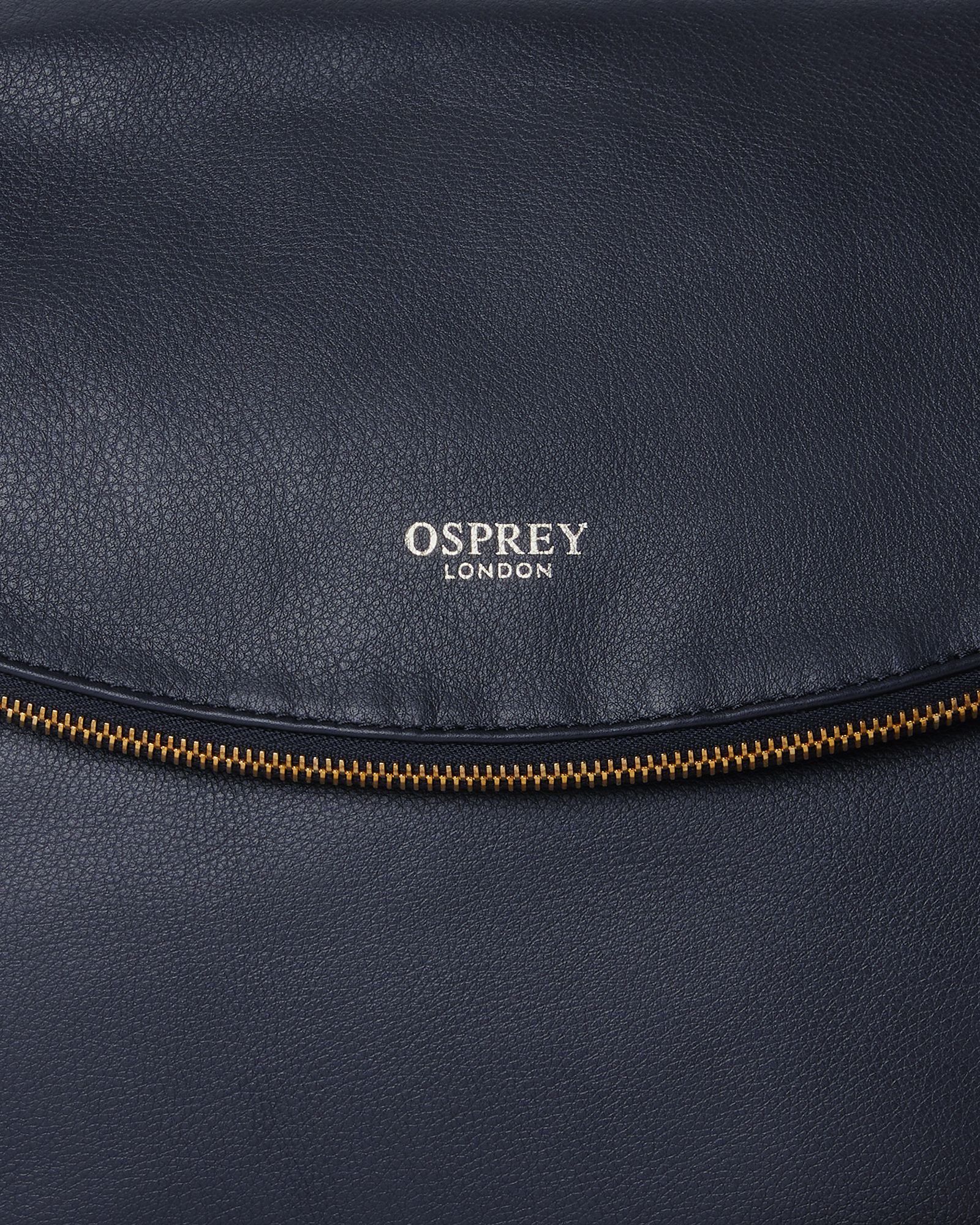 Image number 5 of The Milano Large Italian Leather Crossbody in Navy