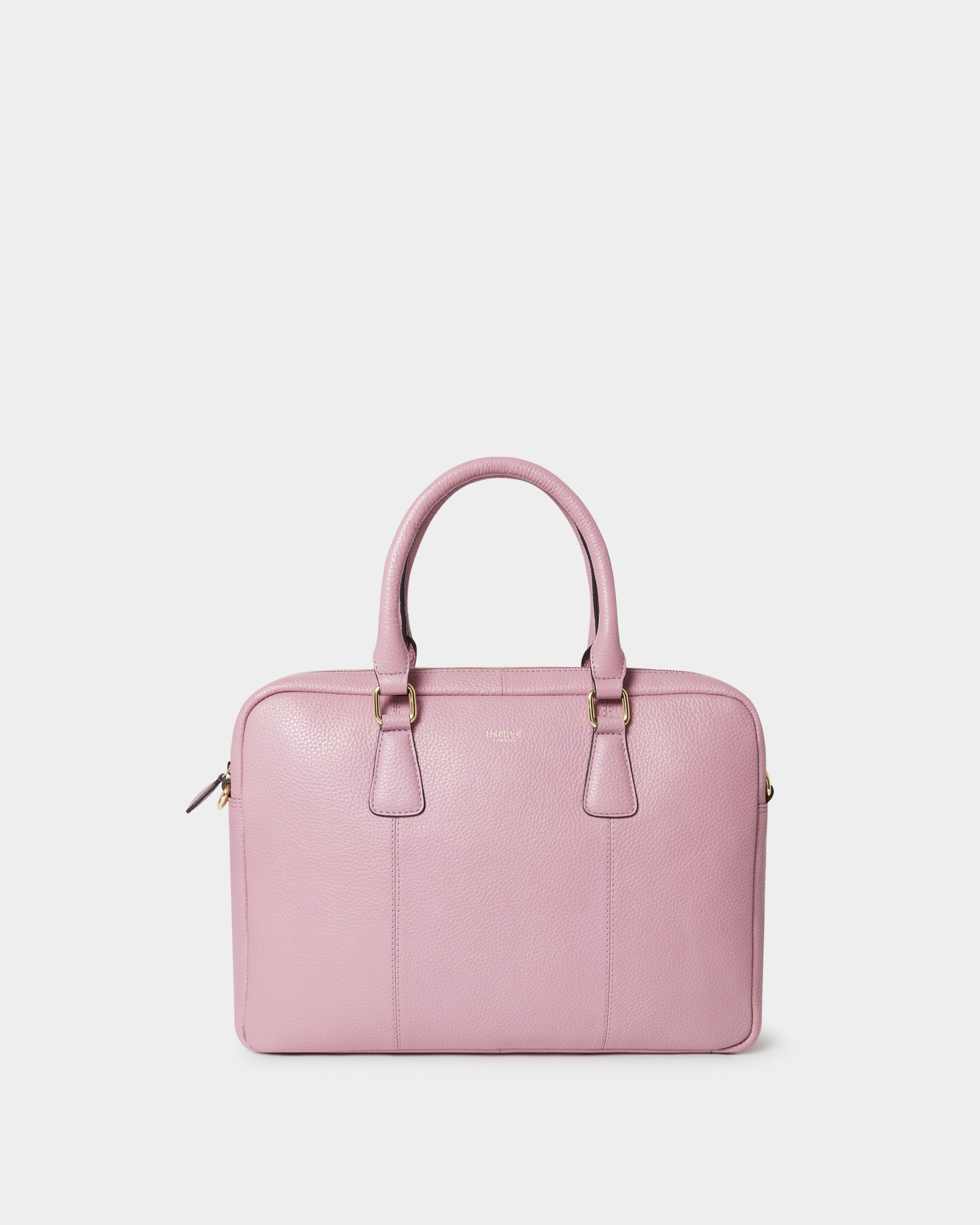 The Adaline Leather Laptop Bag in Heather