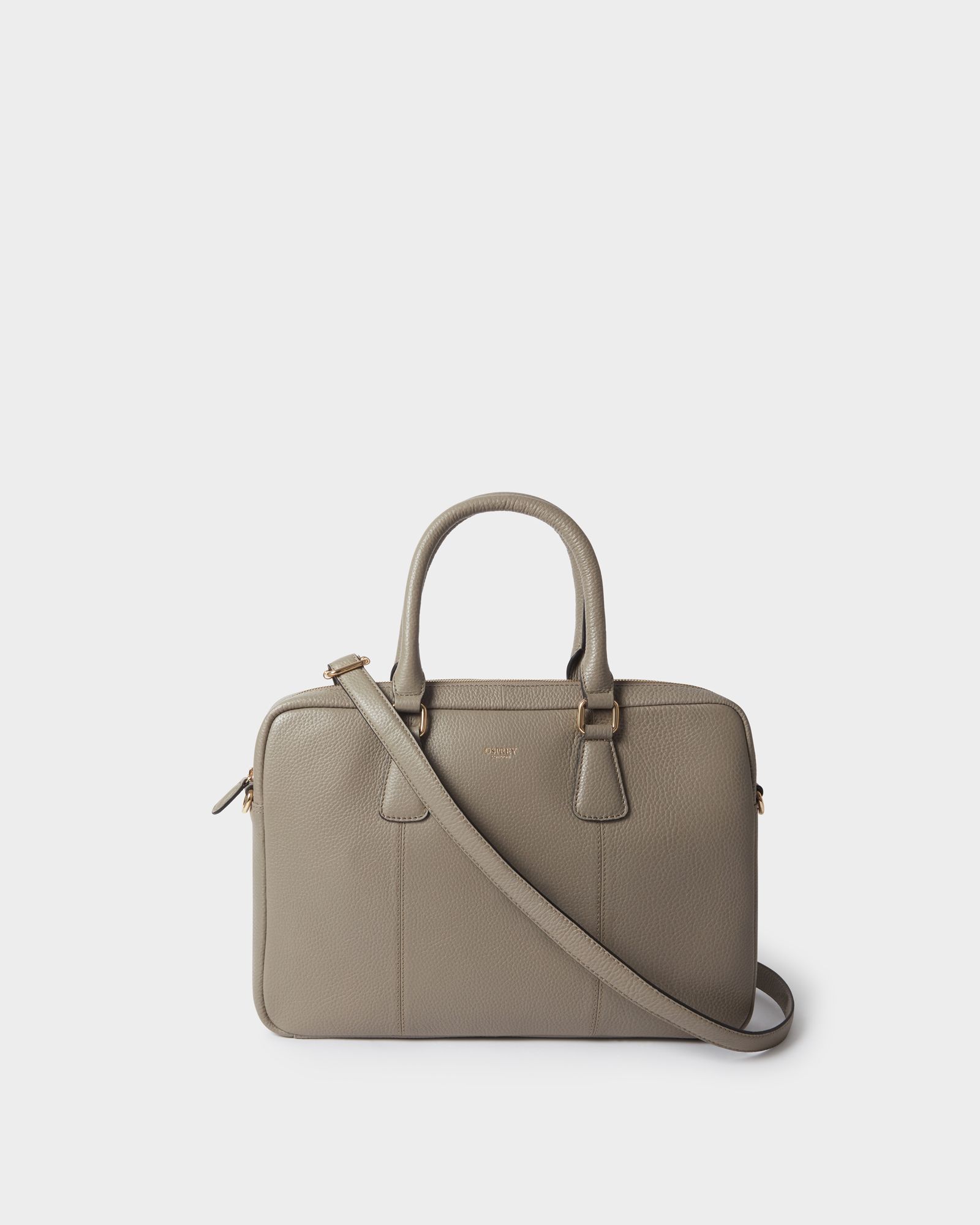 The Adaline Leather Laptop Bag in Rock