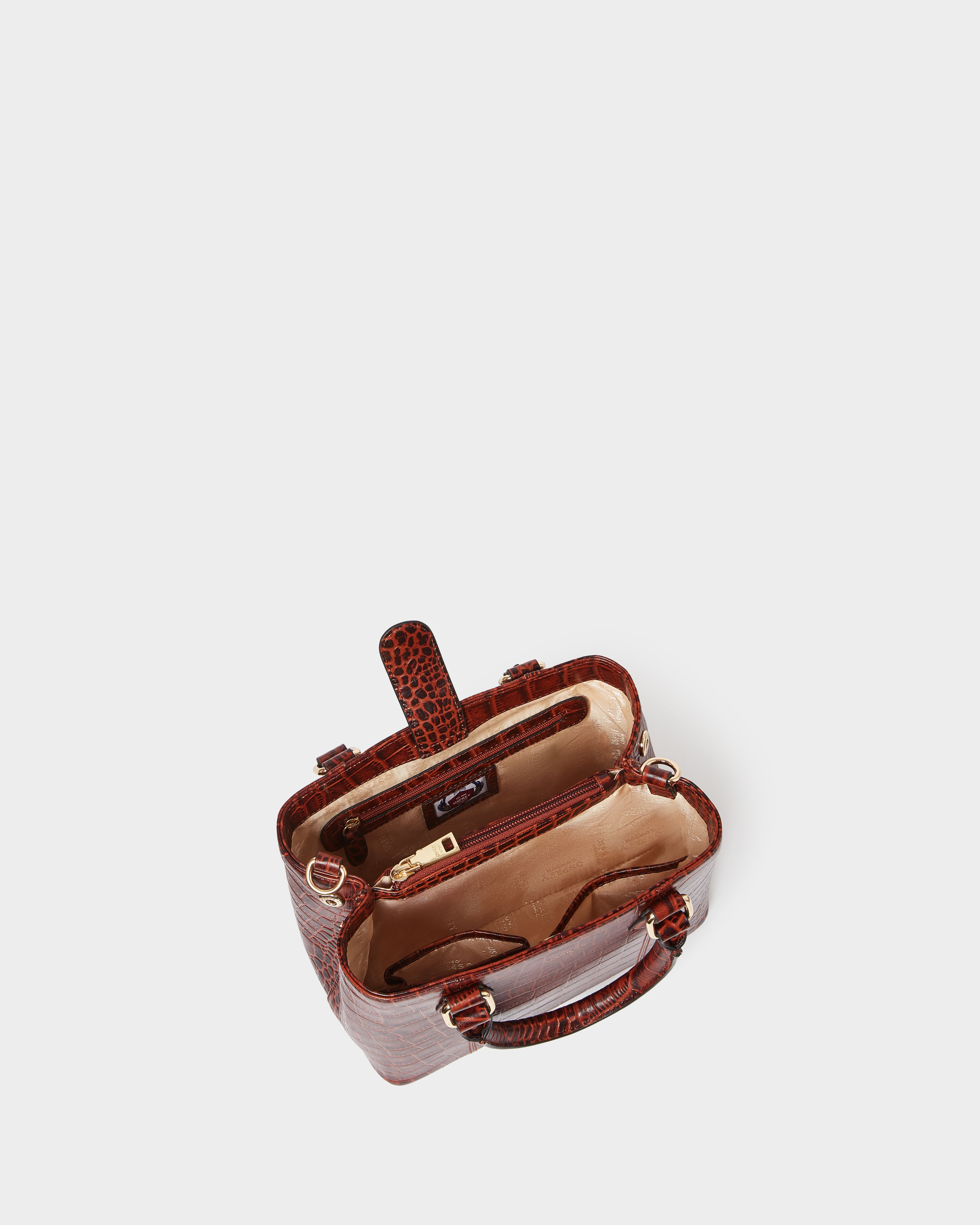 Image number 5 of The Adaline Mini Leather Grab Bag in Brandy