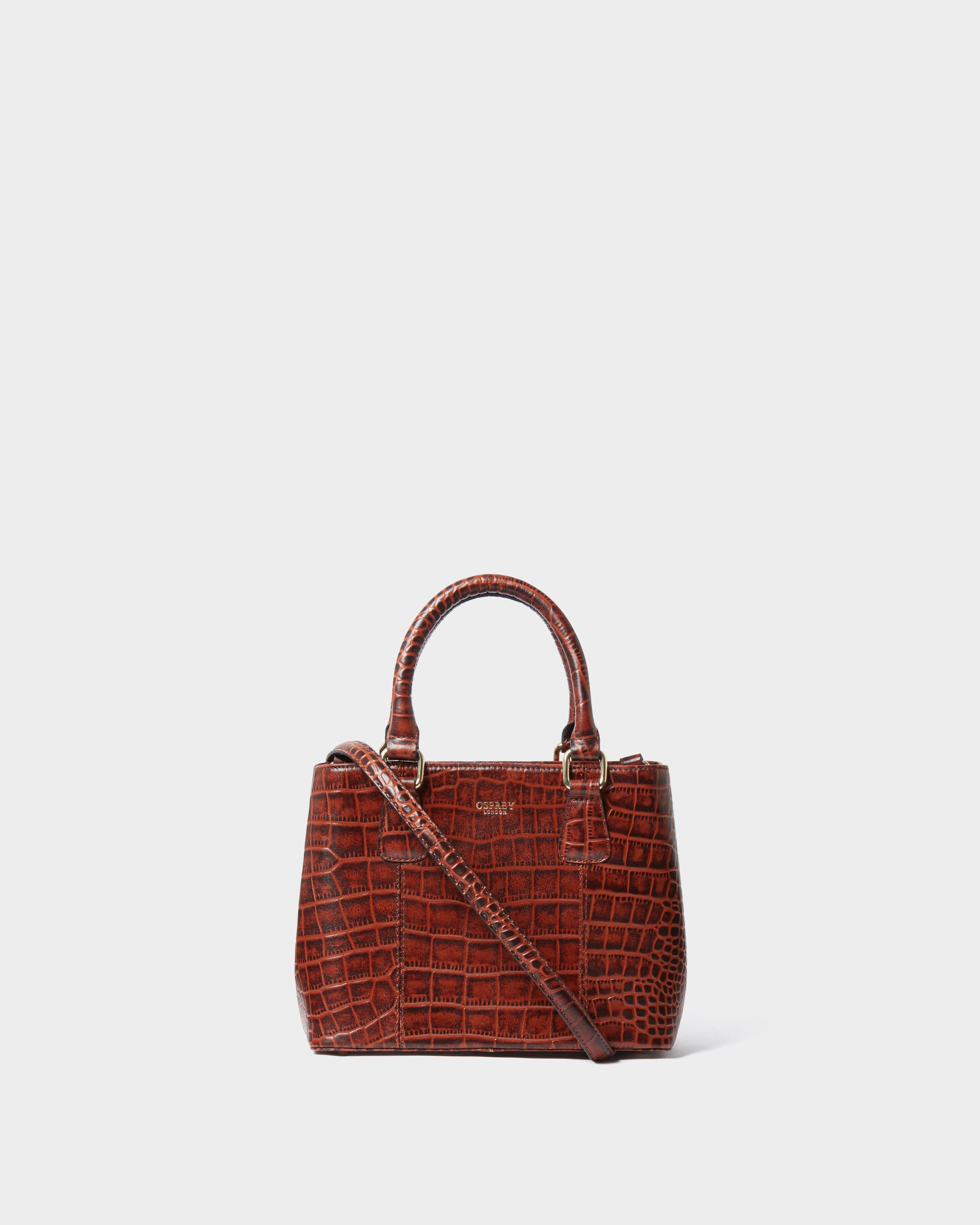 Image number 2 of The Adaline Mini Leather Grab Bag in Brandy