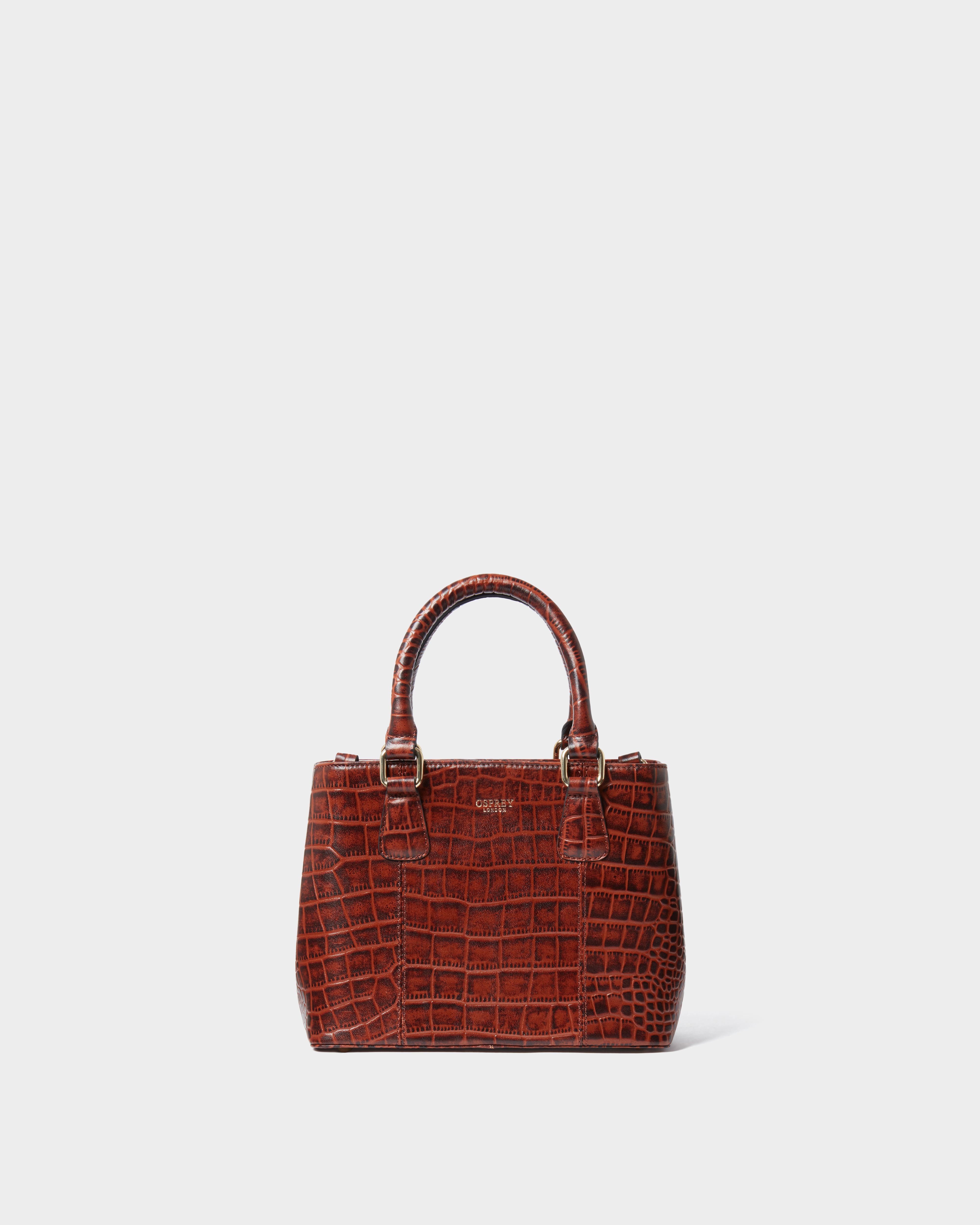 Image number 4 of The Adaline Mini Leather Grab Bag in Brandy