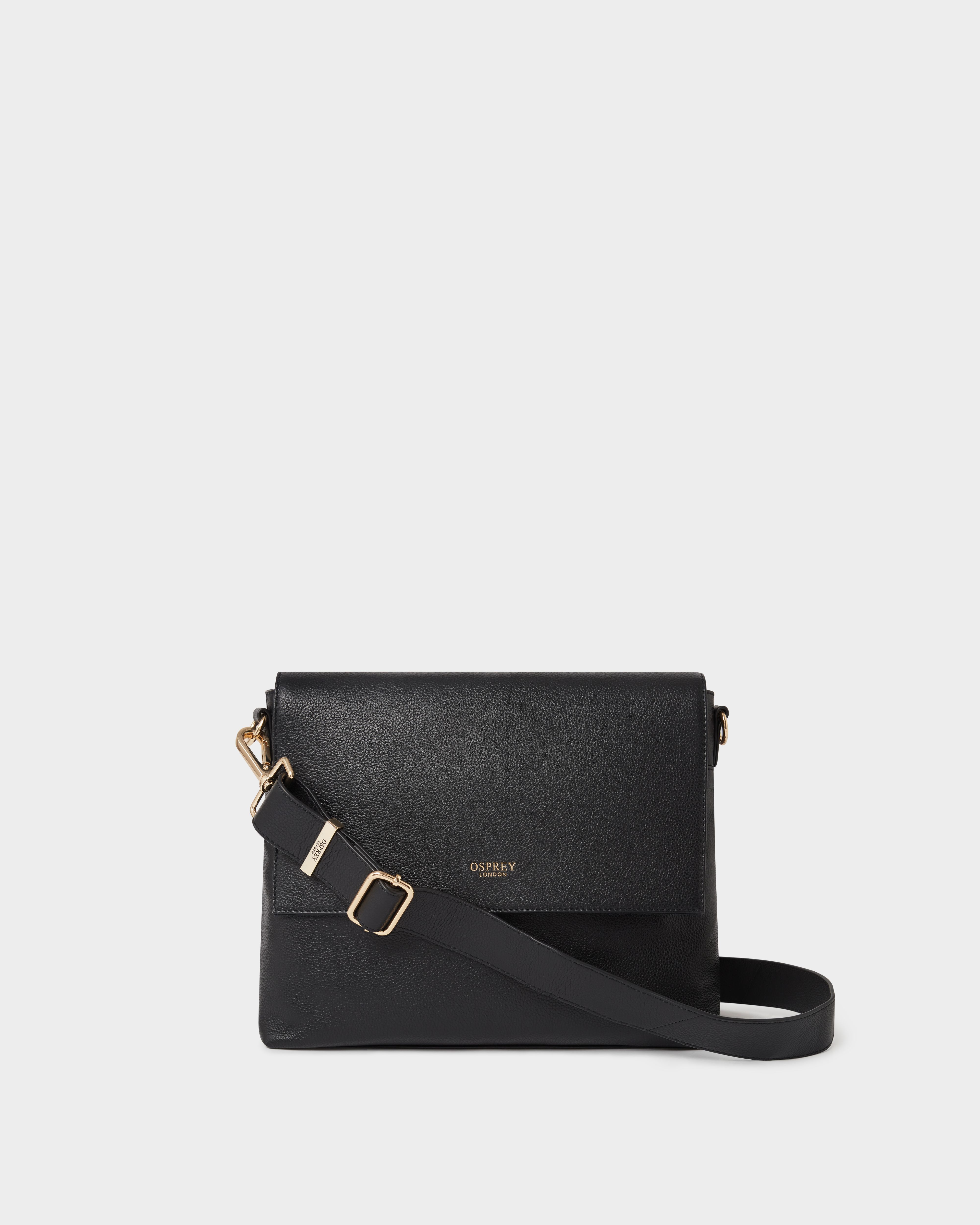 Image number 1 of The Runner Leather Crossbody in Black