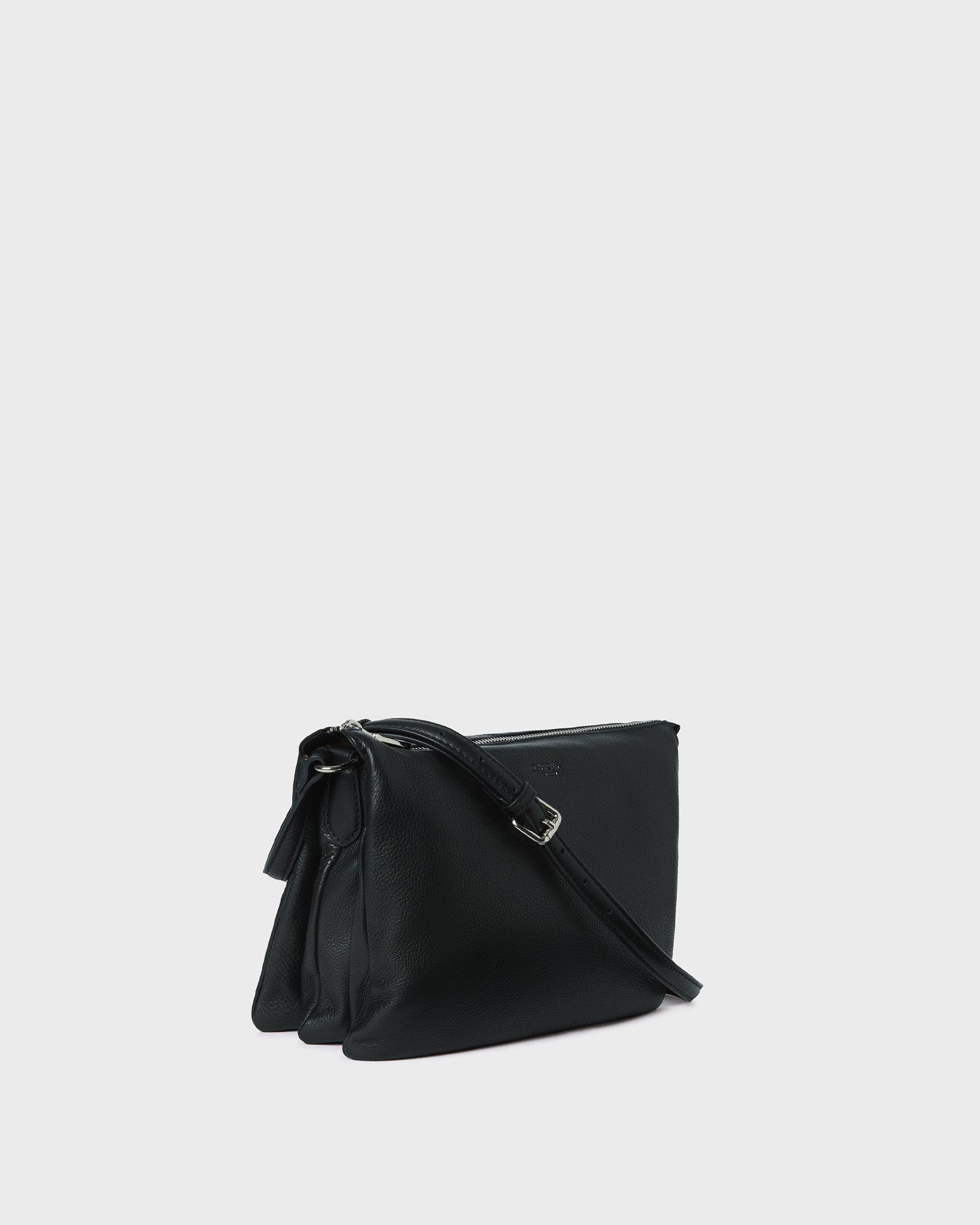 Image number 3 of The Kelso Leather Large Crossbody in Black