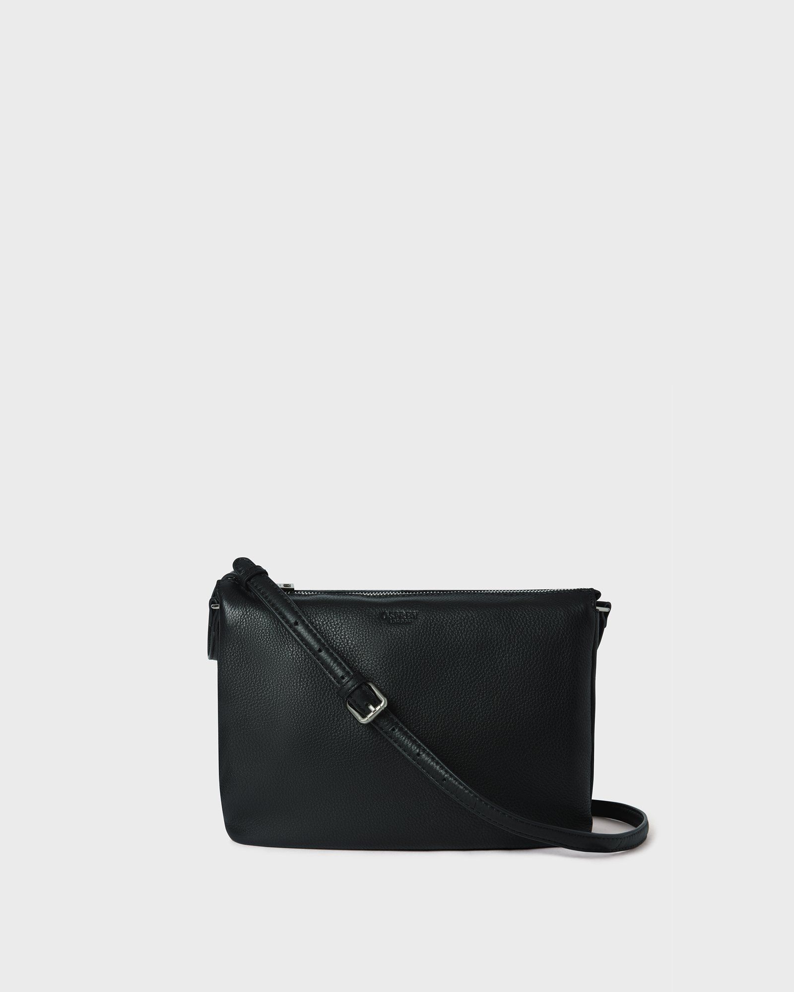 Image number 2 of The Kelso Leather Large Crossbody in Black