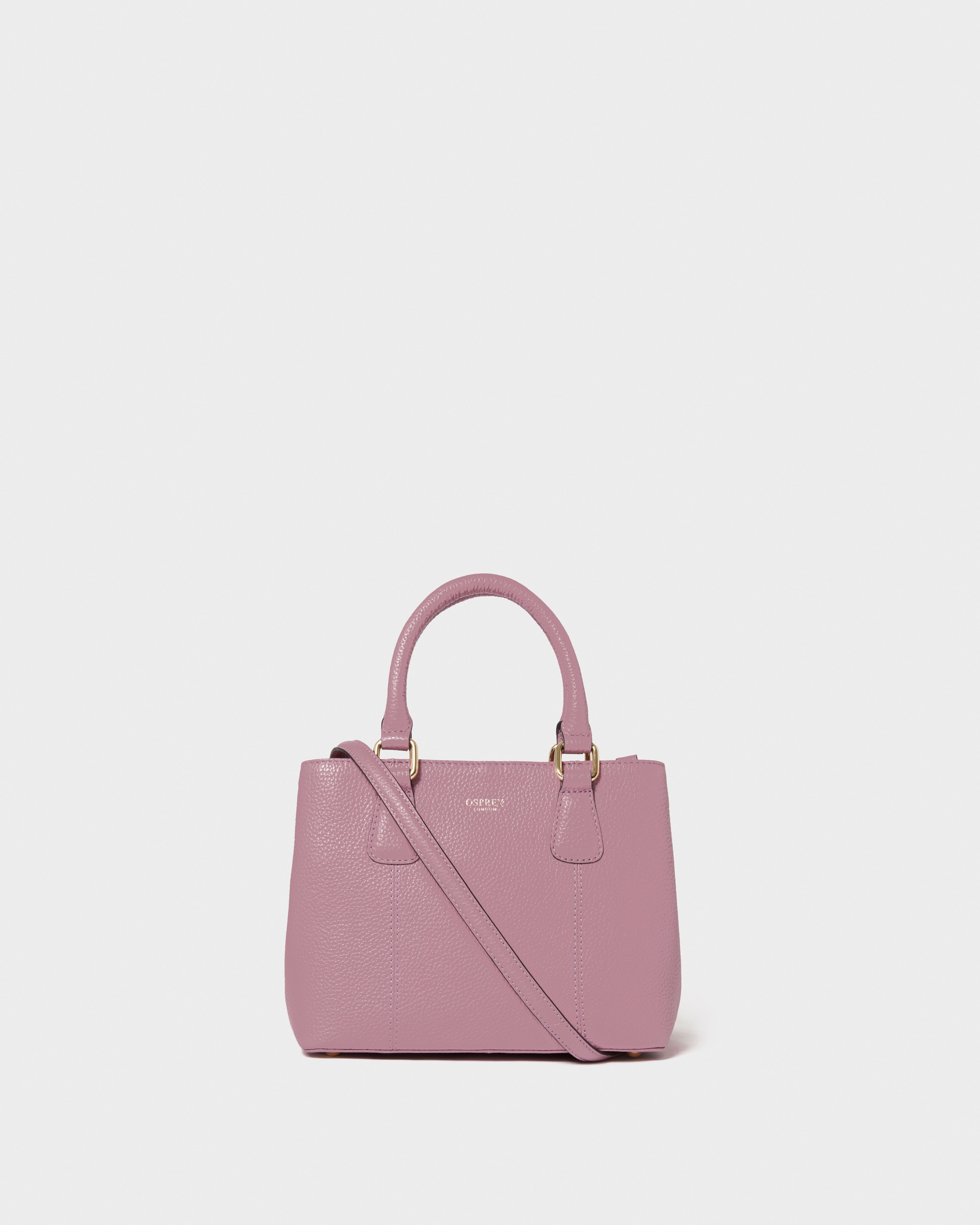 The Adaline Mini Leather Grab in Heather