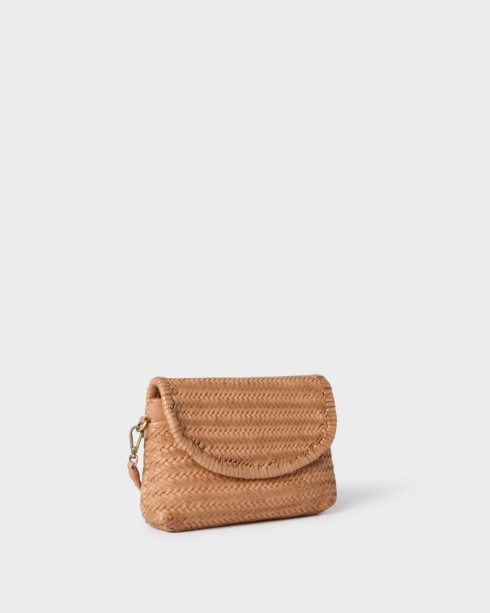 The Joss Woven Leather Crossbody Clutch OSPREY LONDON