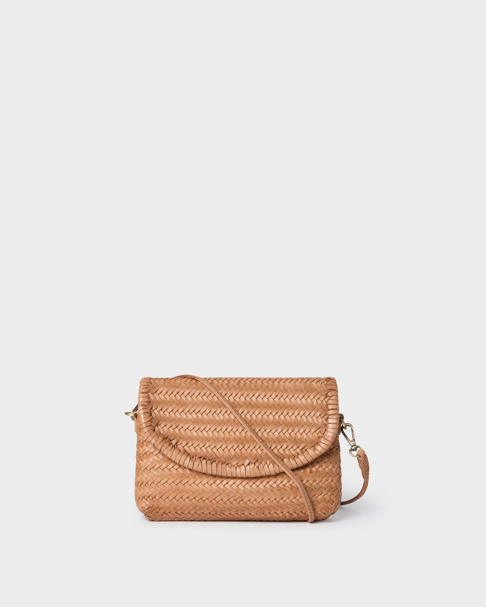 The Joss Woven Leather Crossbody Clutch OSPREY LONDON