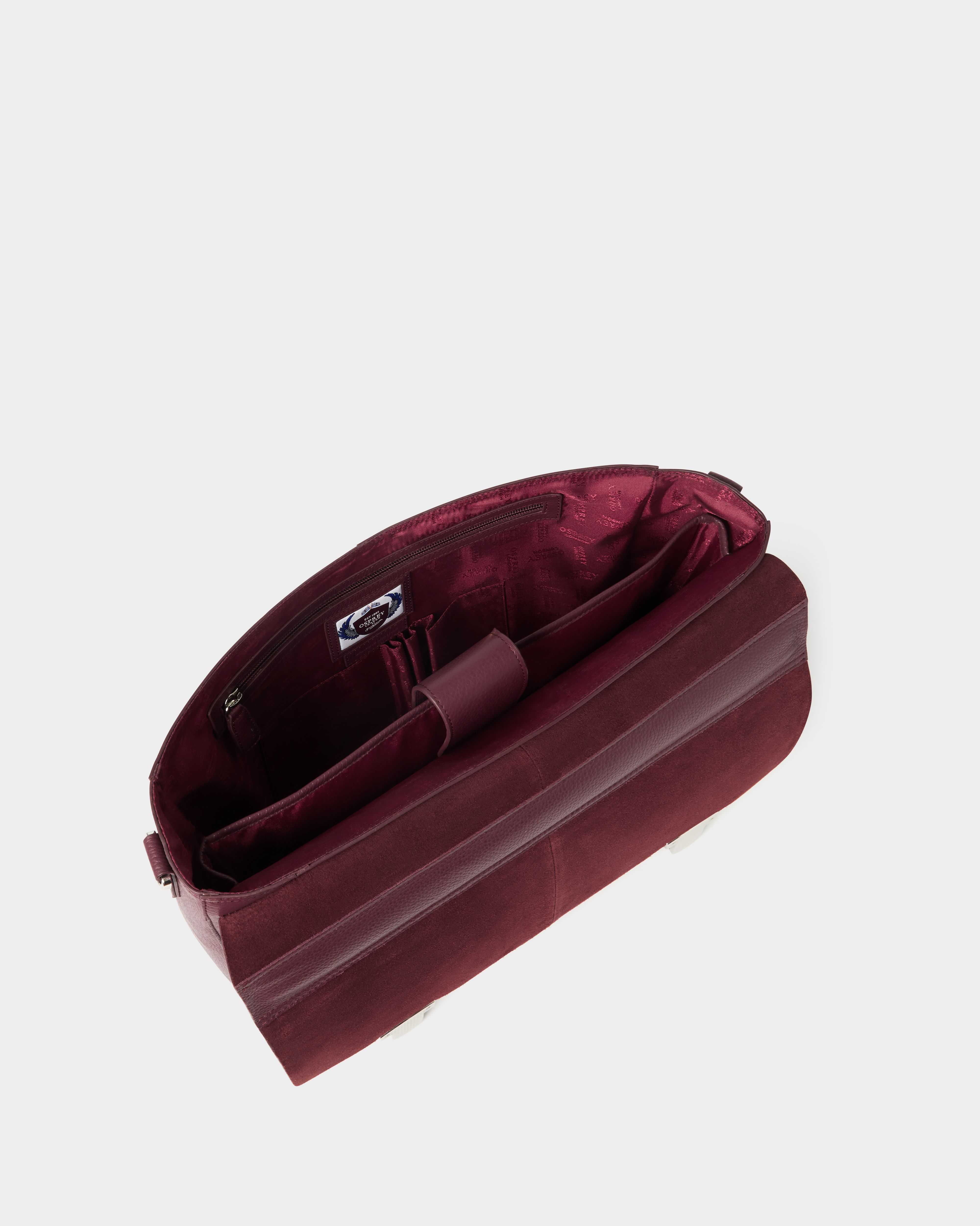 Image number 4 of The Forest Leather Briefcase in Merlot