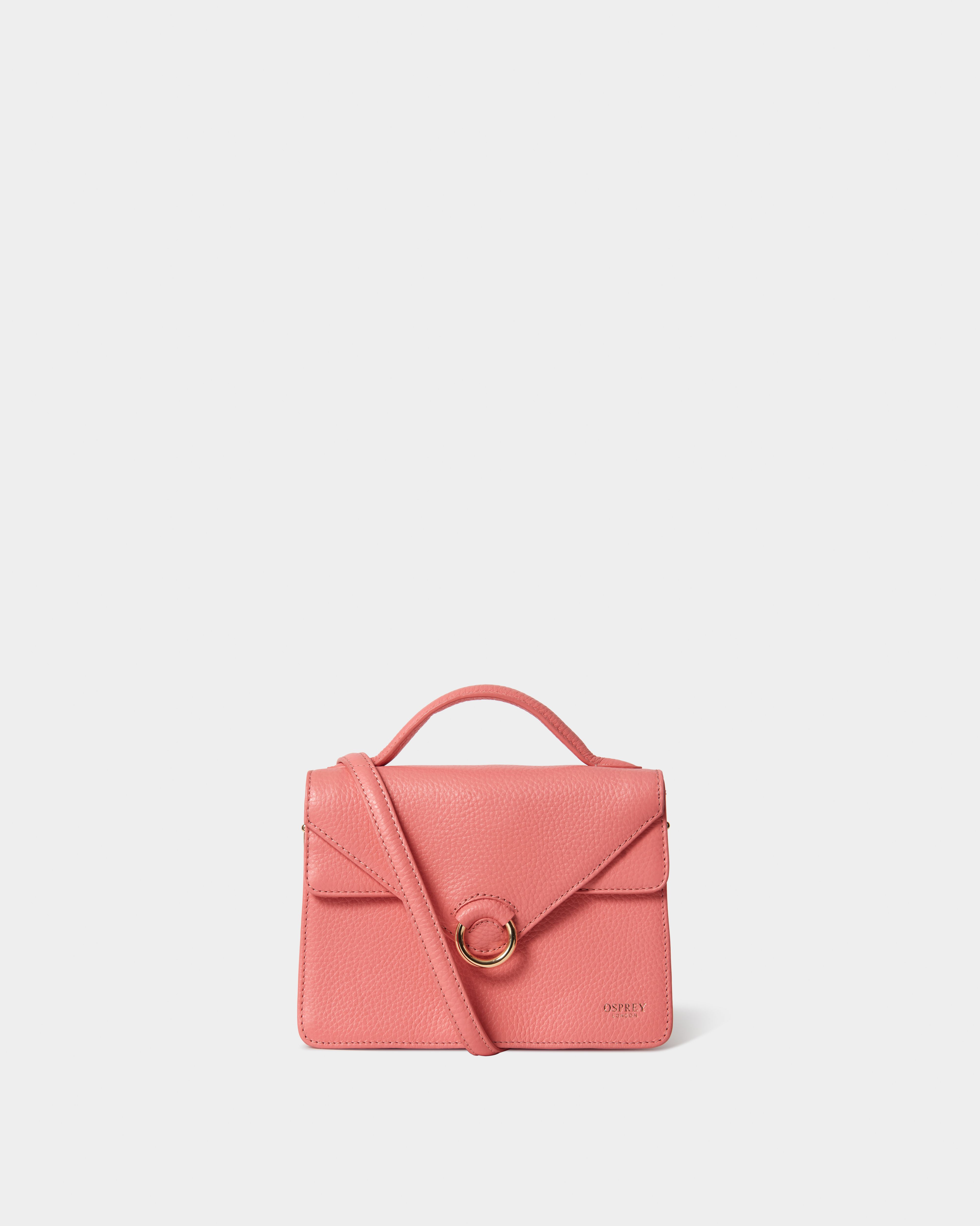 Image number 2 of The Harper Mini Leather Grab in Peach