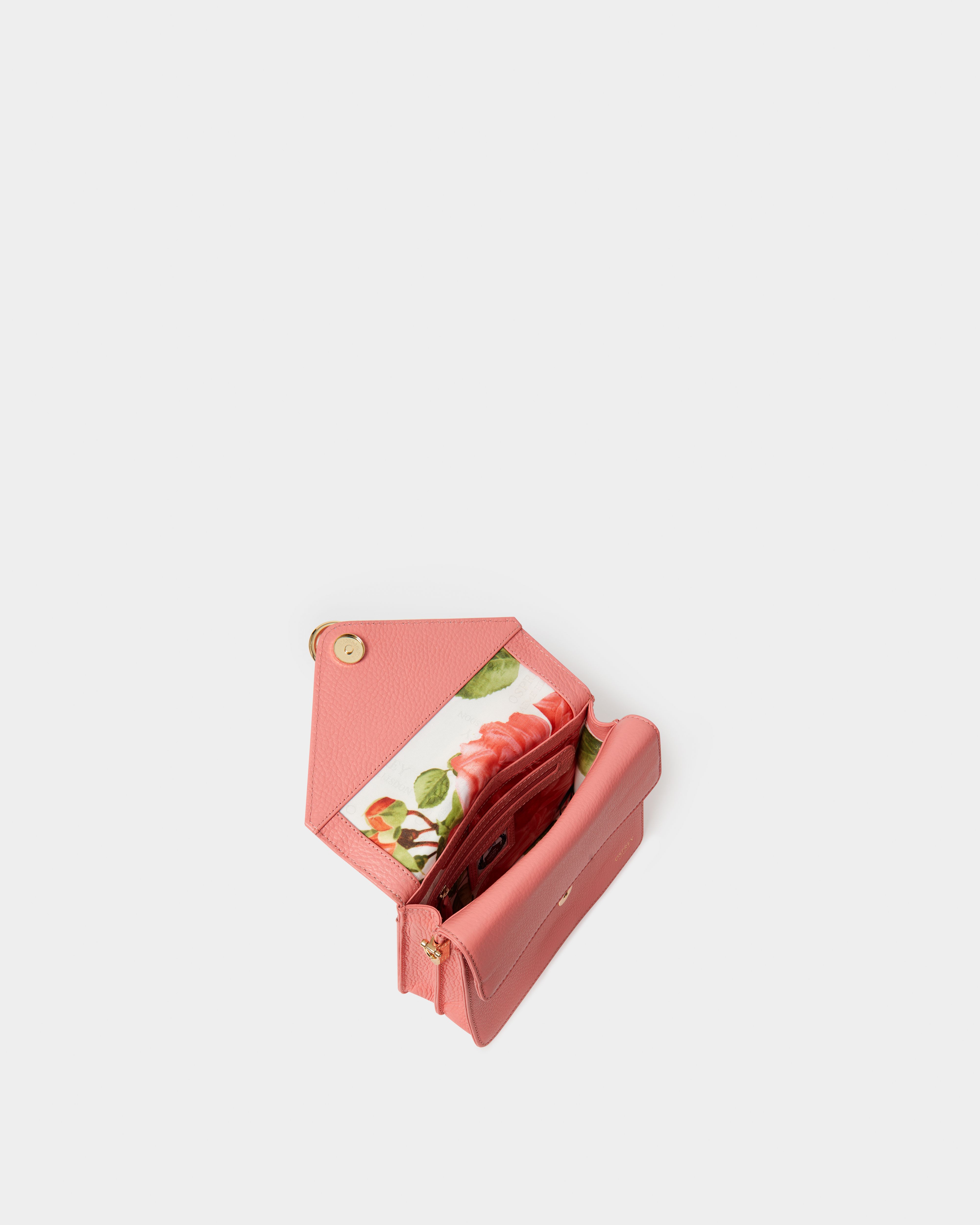 Image number 4 of The Harper Mini Leather Grab in Peach