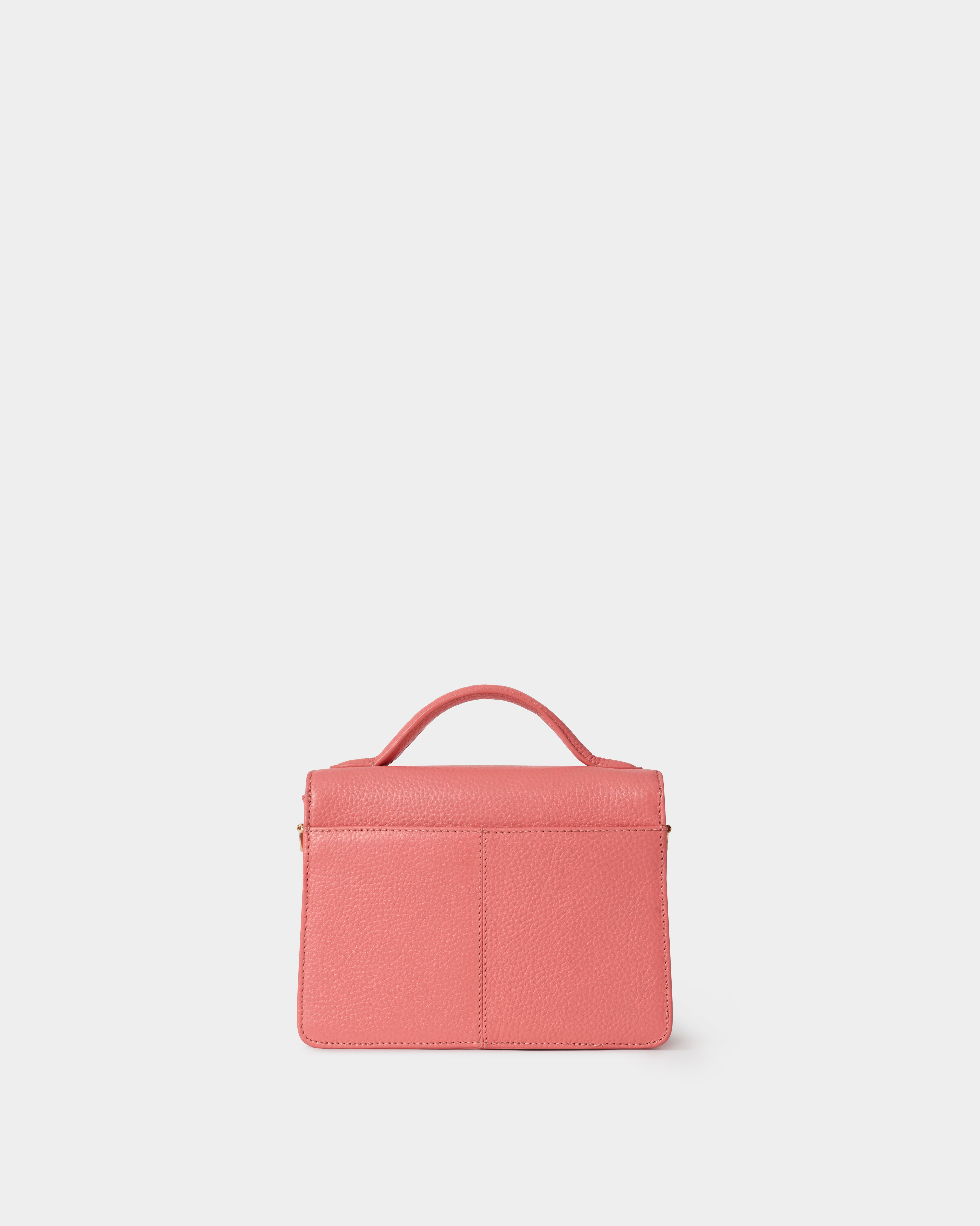 Image number 6 of The Harper Mini Leather Grab in Peach