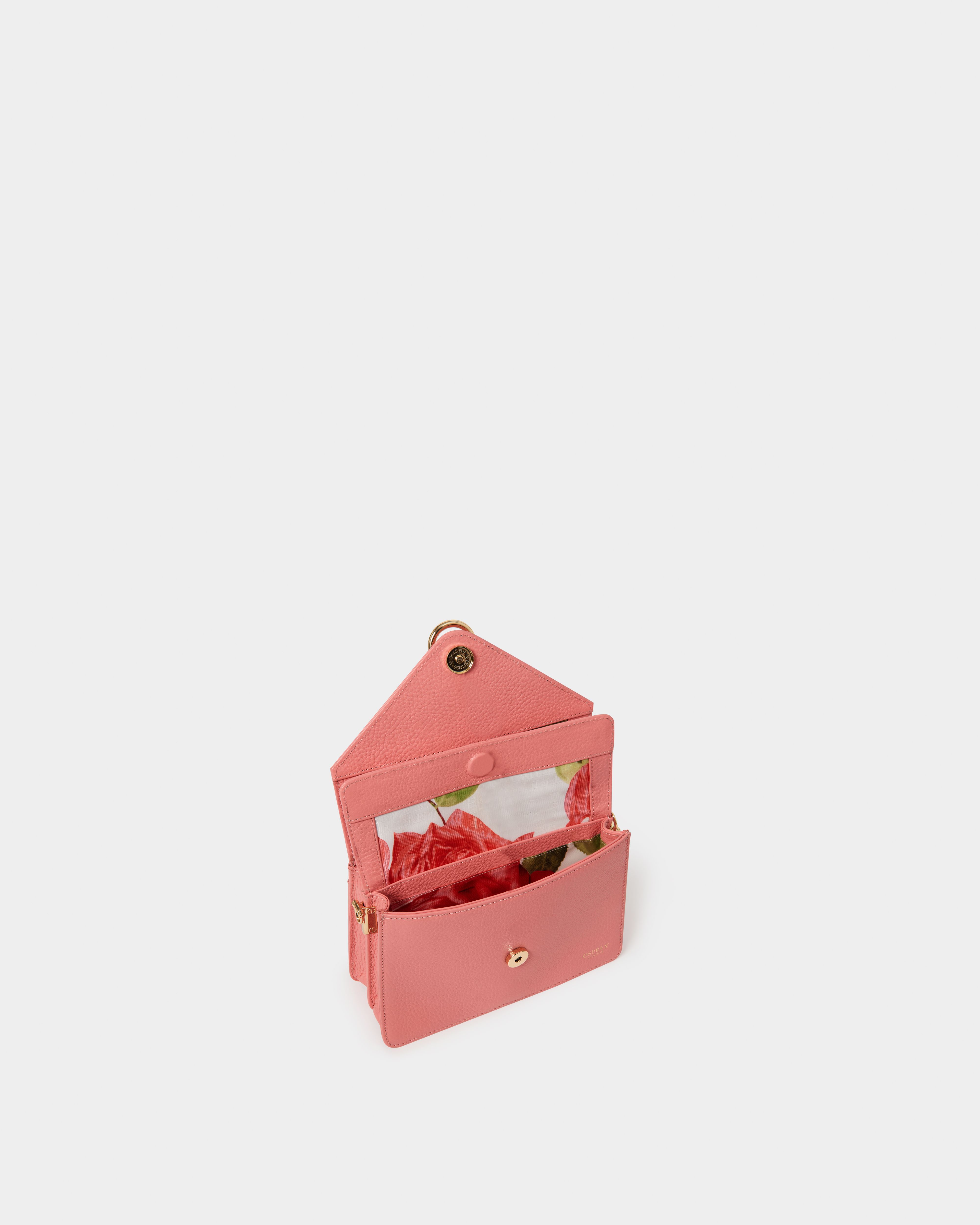 Image number 5 of The Harper Mini Leather Grab in Peach