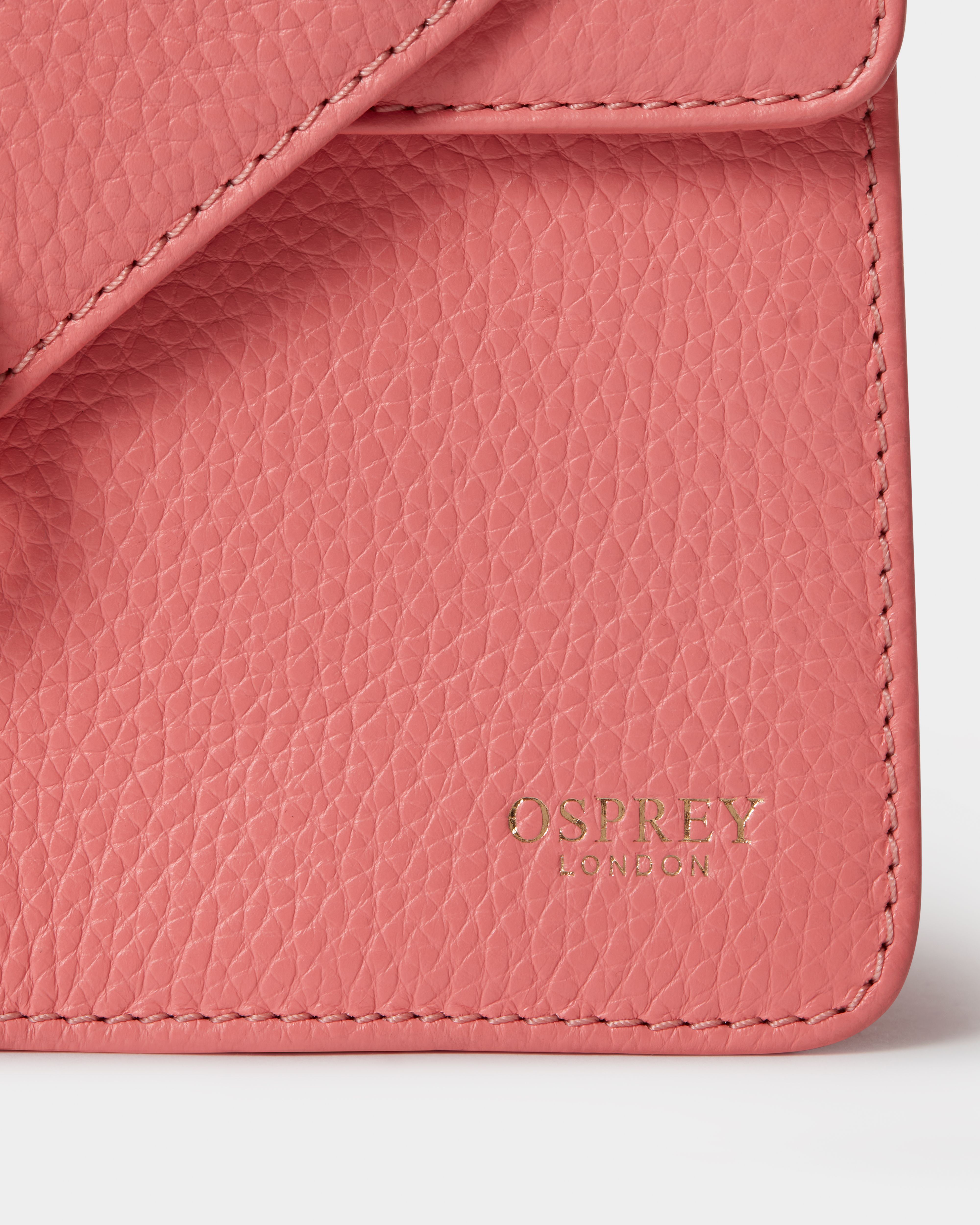 Image number 7 of The Harper Mini Leather Grab in Peach