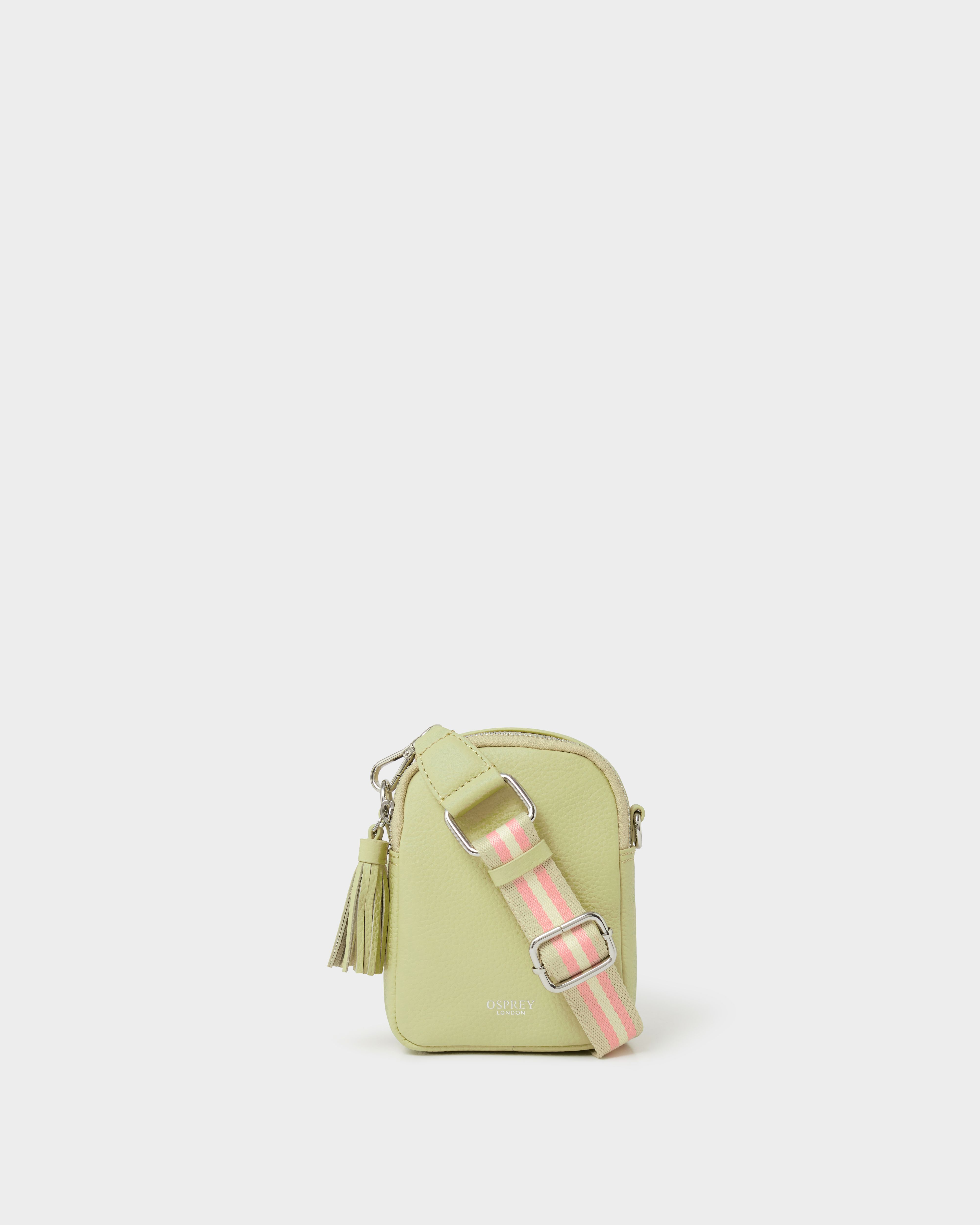 Image number 1 of The Stella Leather Phone Bag in Light Olive