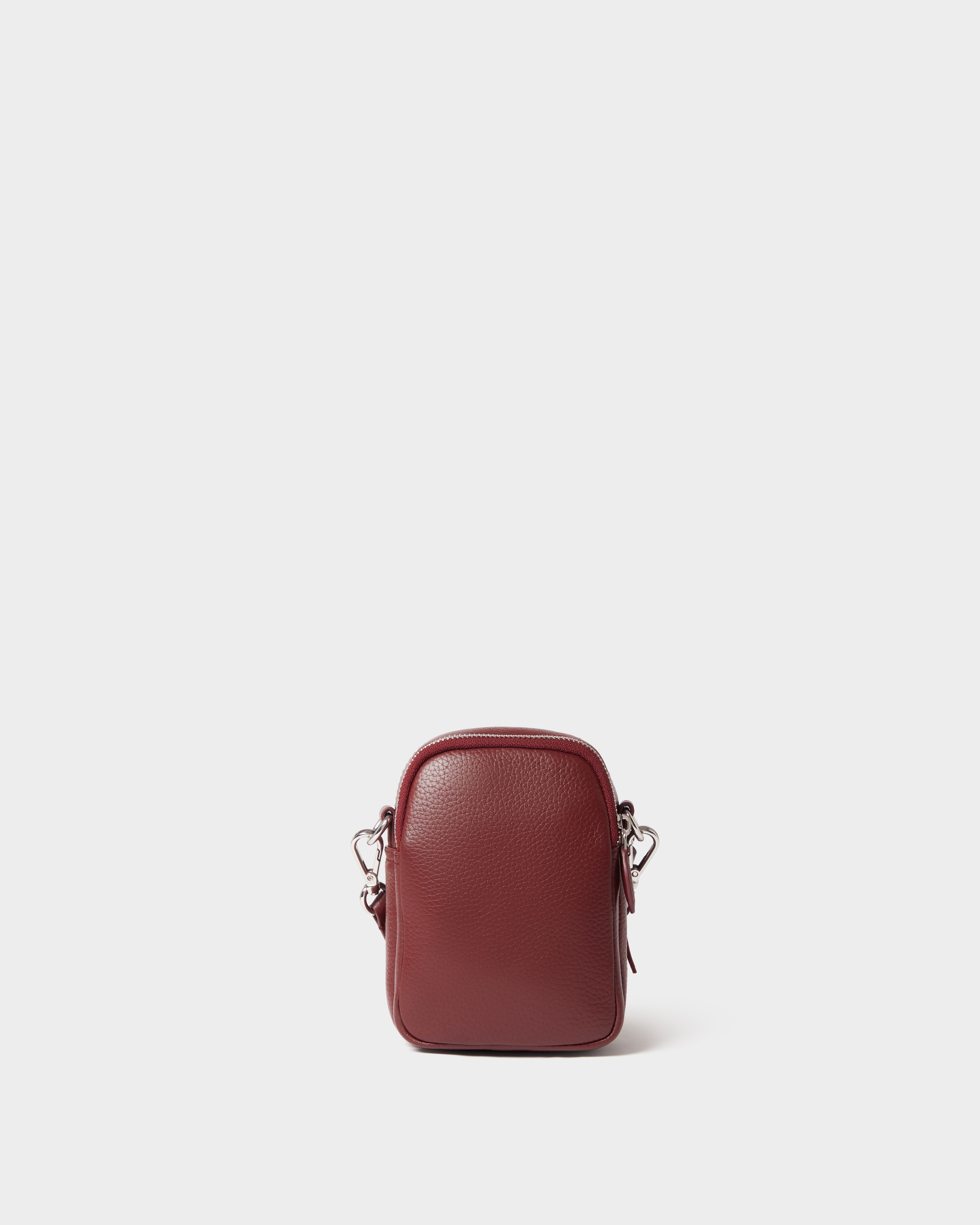 Image number 4 of The Stella Leather Phone Bag in Merlot