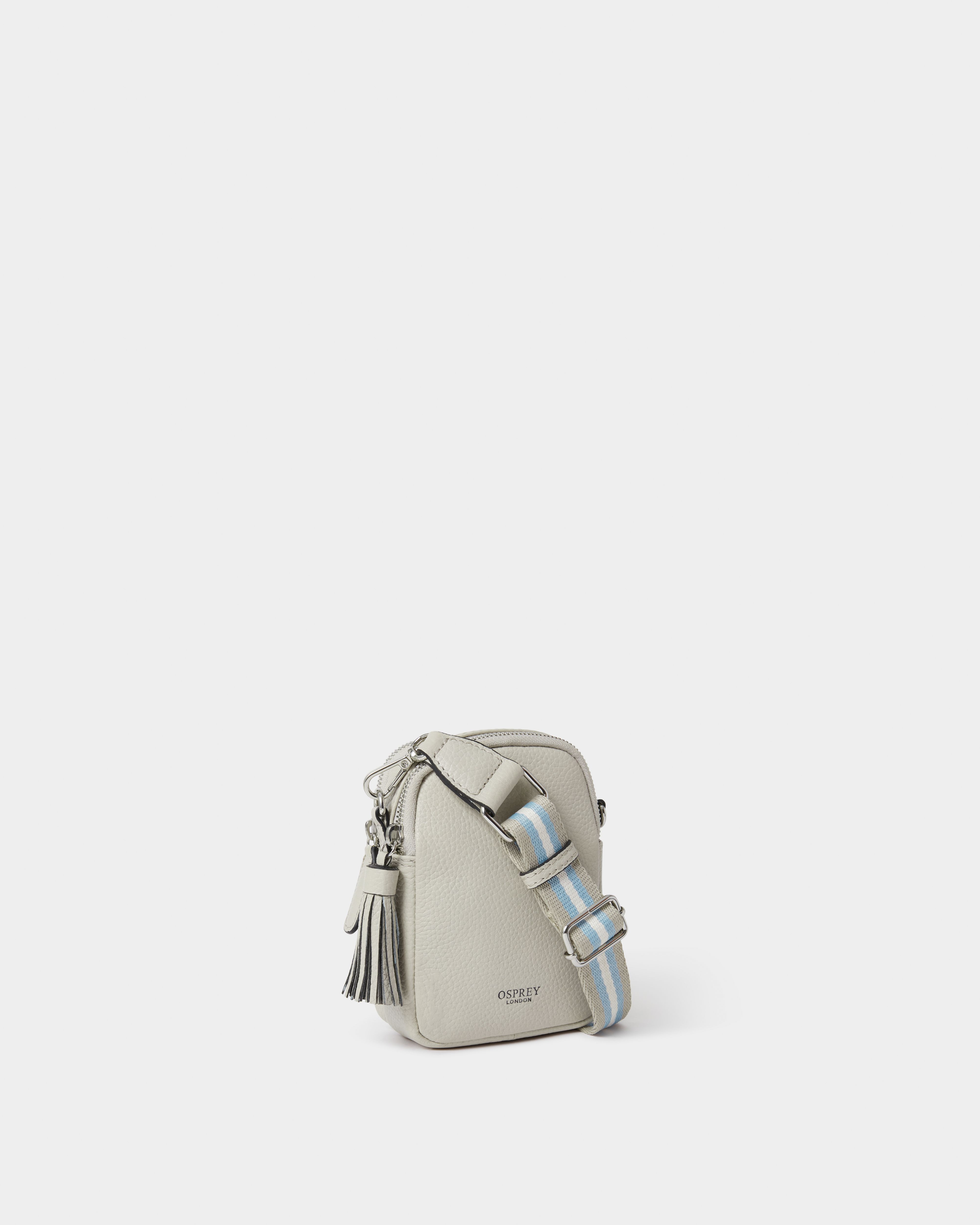 Image number 2 of The Stella Leather Phone Bag in Taupe