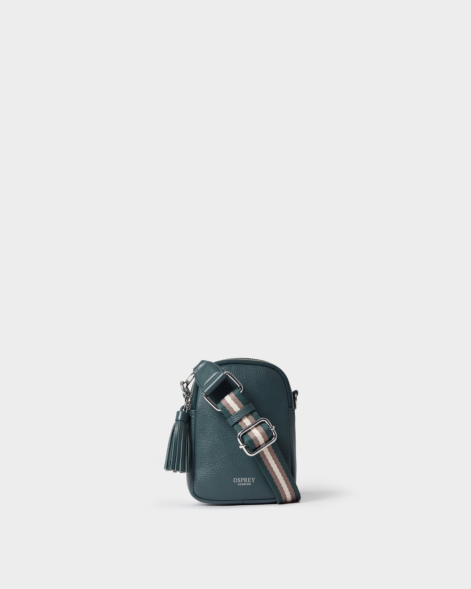 Image number 1 of The Stella Leather Phone Bag in Forest