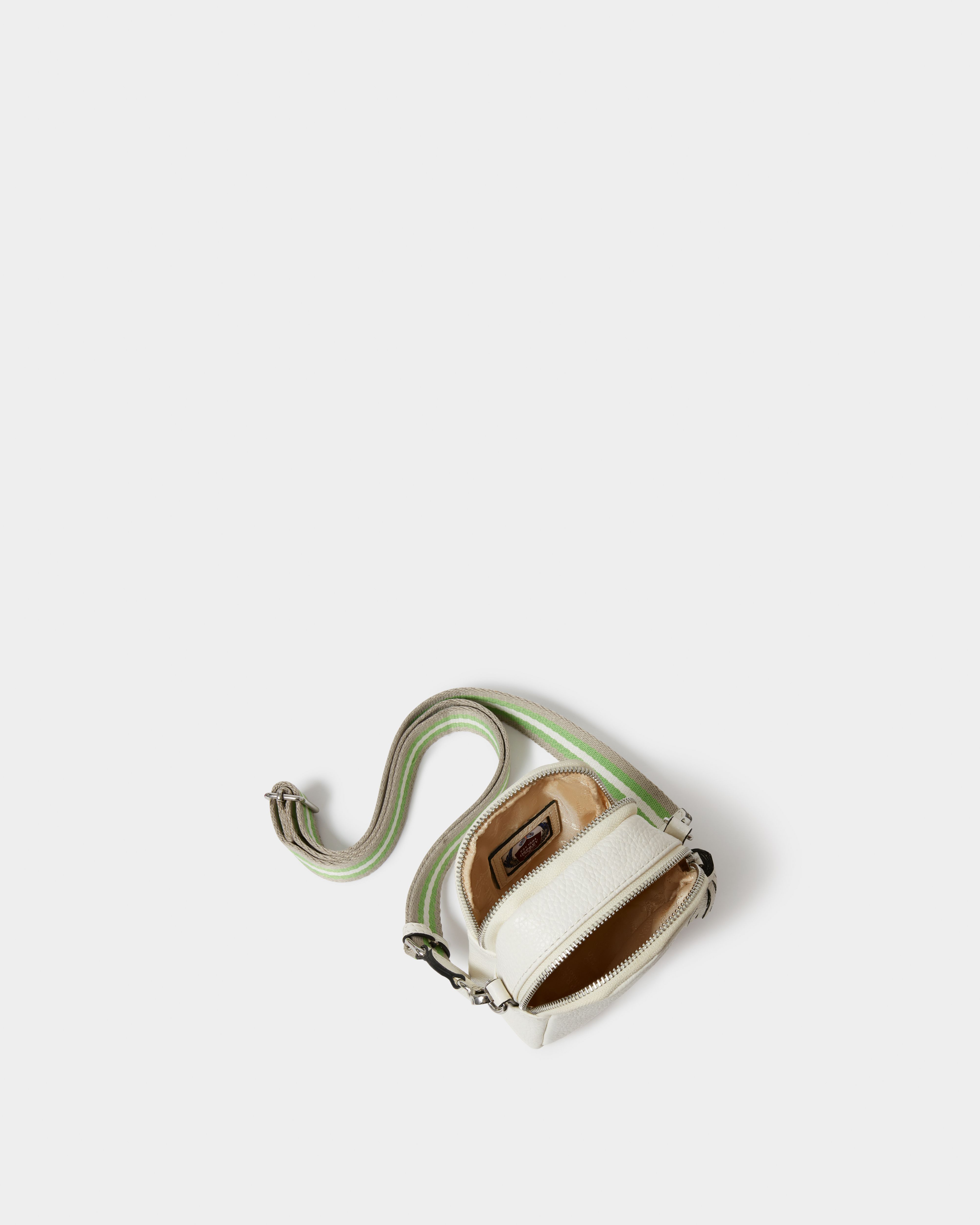 Image number 3 of The Stella Leather Phone Bag in White