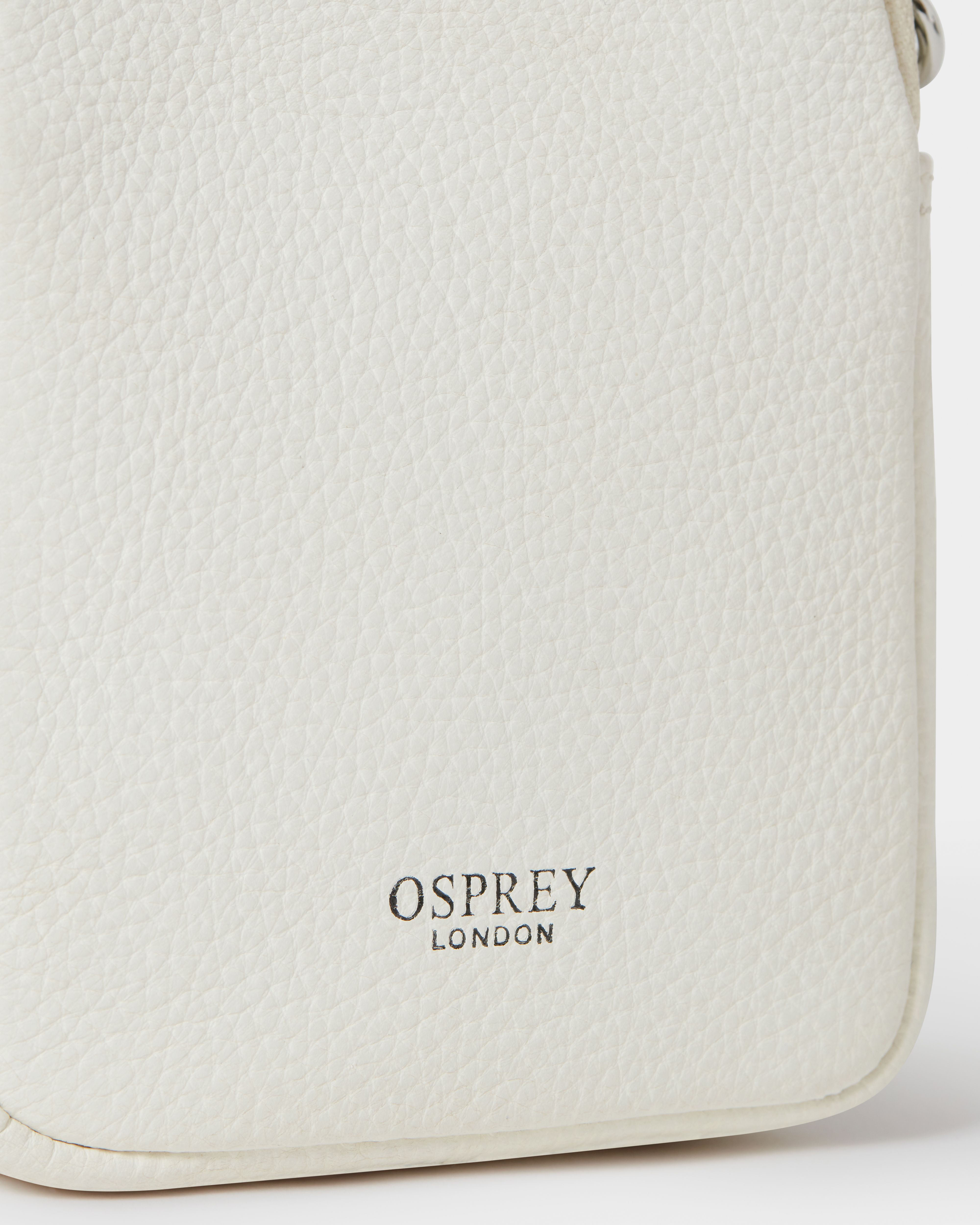 Image number 5 of The Stella Leather Phone Bag in White