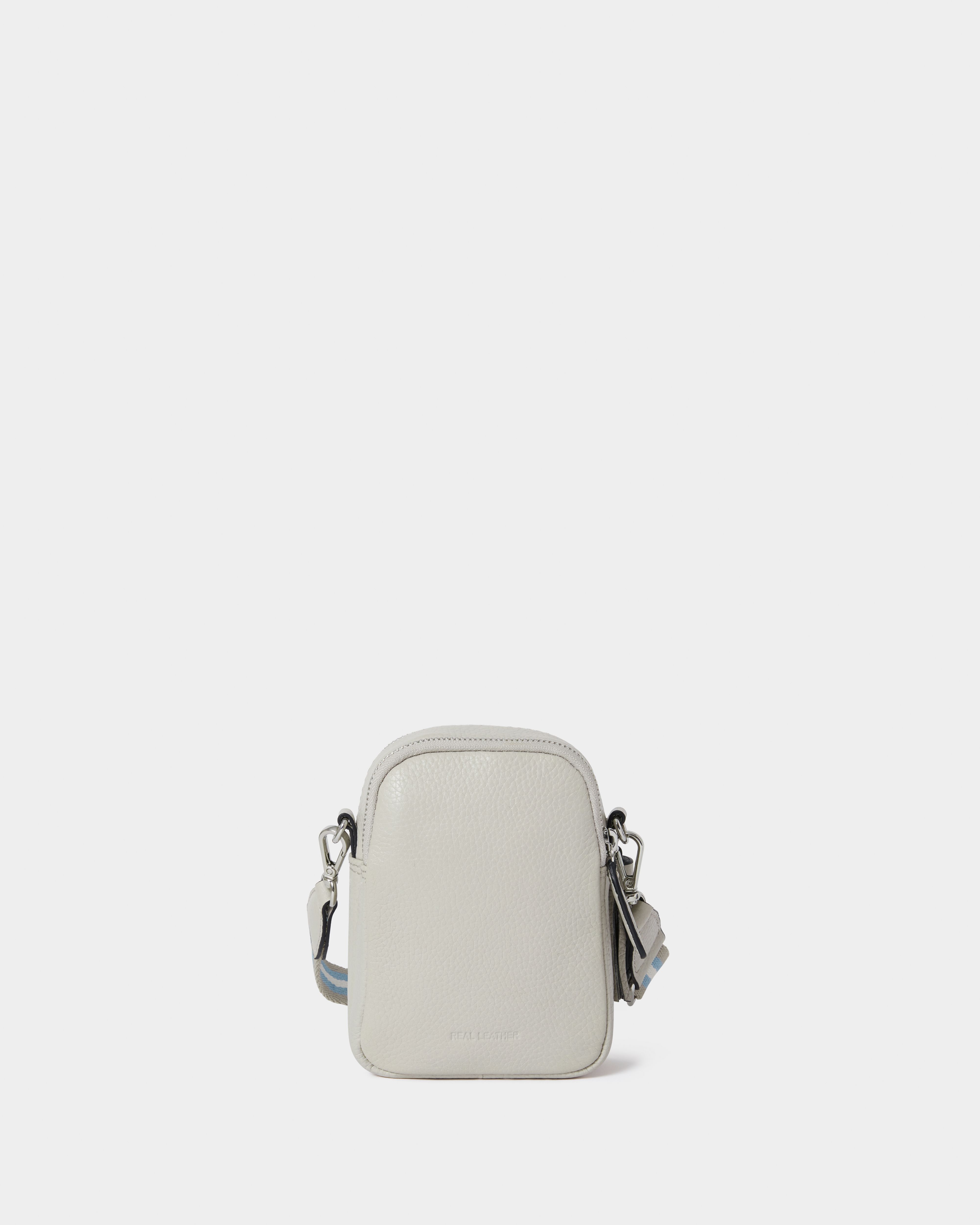Image number 4 of The Stella Leather Phone Bag in Taupe